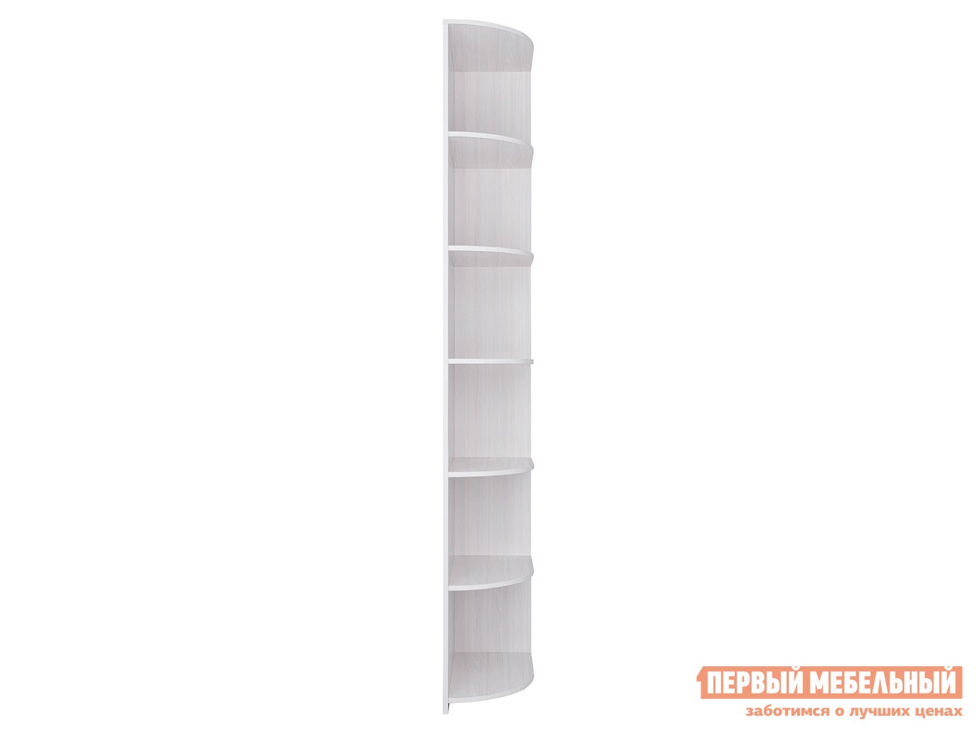 Стеллаж  Парма НЕО Ясень Анкор светлый / Экокожа белая