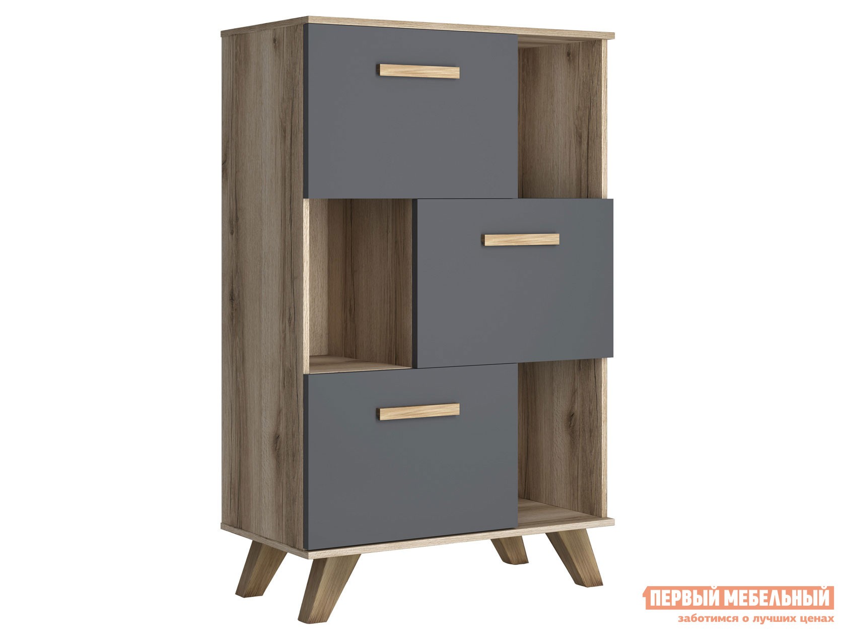 Стеллаж  Вега Скандинавия Дуб Каньон / Силк флай