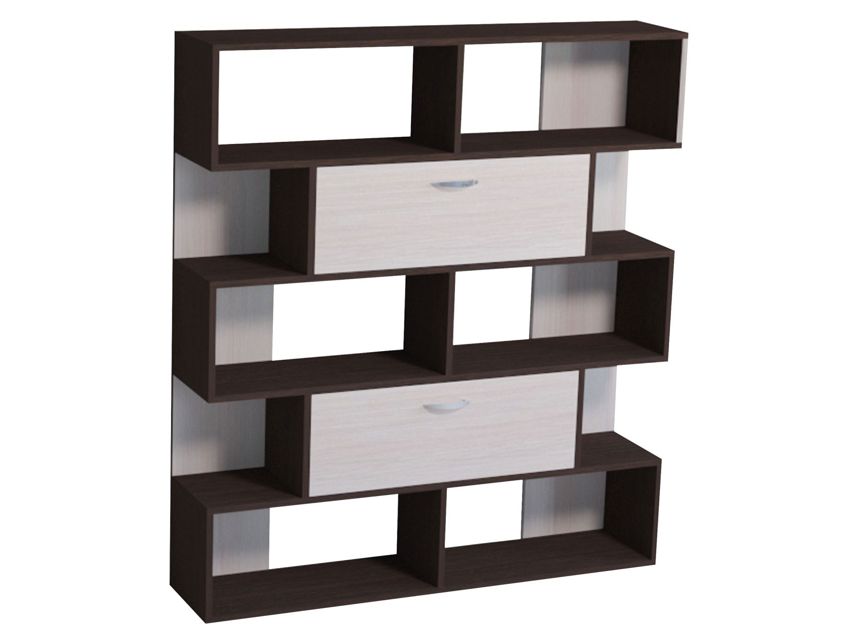 Стеллаж  Асти Венге темный / Венге светлый