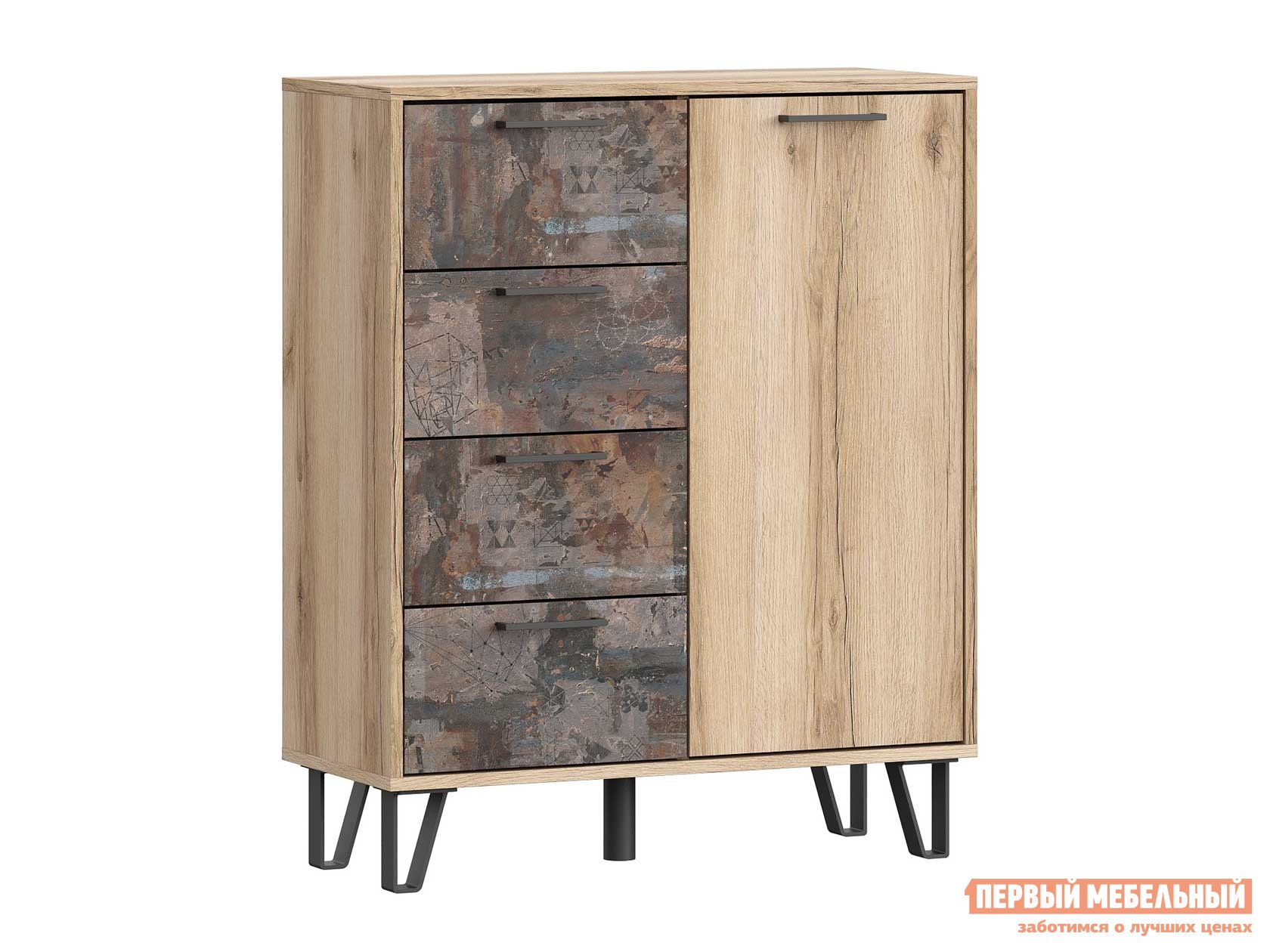 Комод  Колибри Дуб Делано / Графика