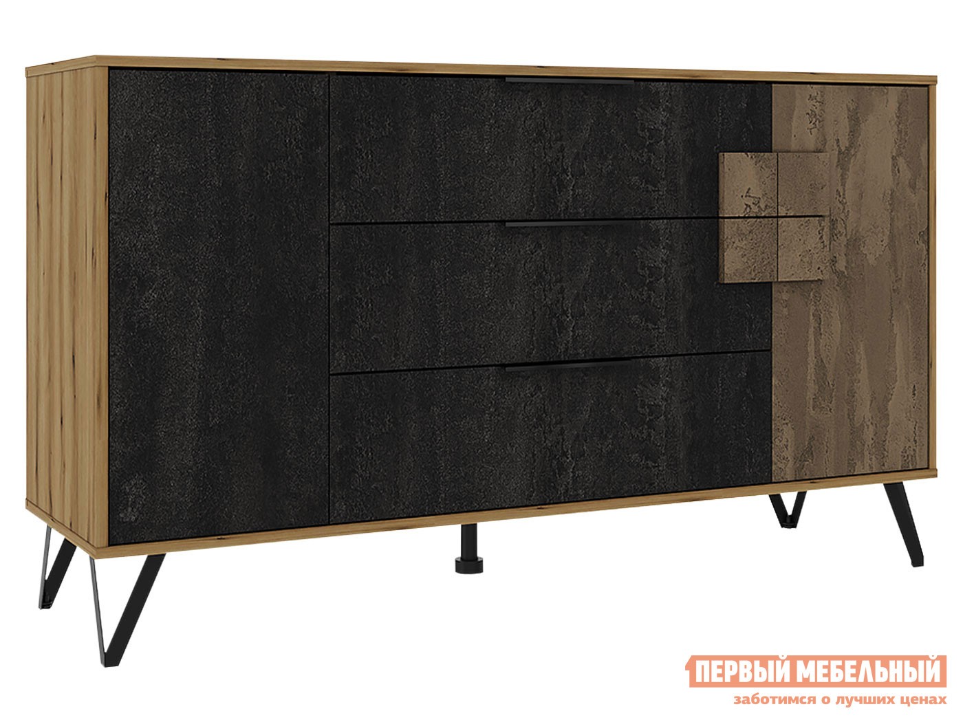 Комод  Макао Эвок прибрежный / Угольный камень / Ржавый камень