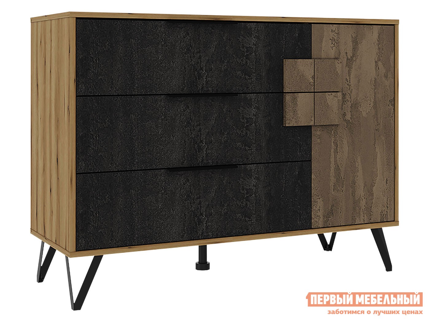 Комод  Макао Эвок прибрежный / Угольный камень / Ржавый камень