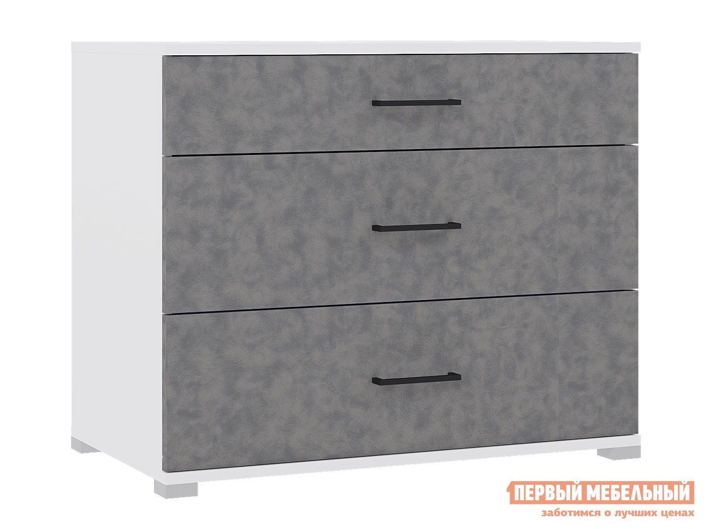 Комод  Виктор Белый / Бетон