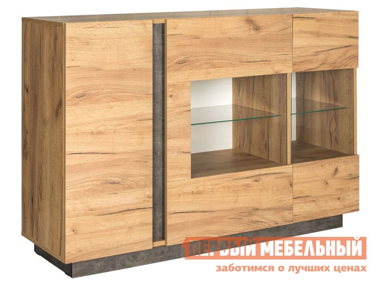 Комод  Арчи Дуб золотой CRAFT / Камень темный