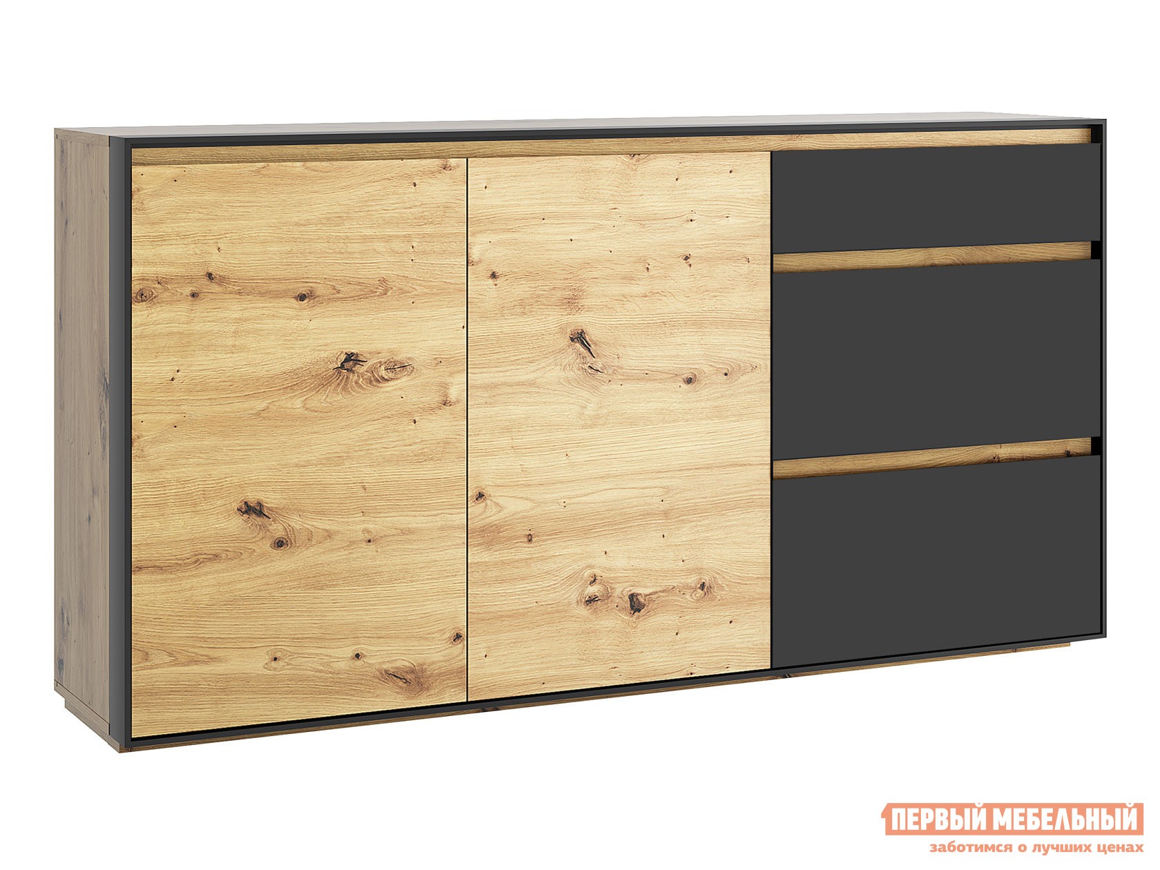 Комод  Боско Дуб Артисан / Черный