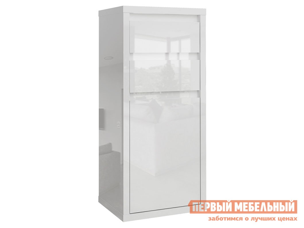 Комод  Норд Белый / Белый глянец