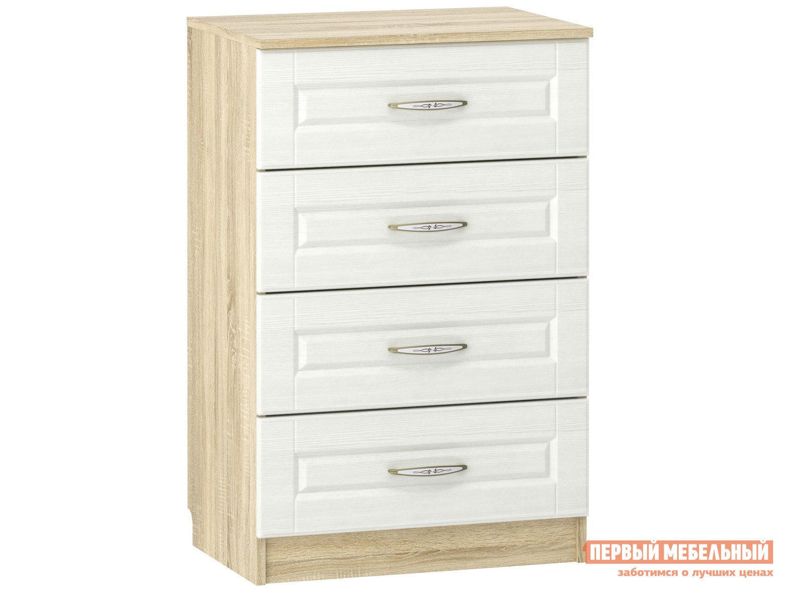 Комод  Оливия Лайт Дуб Сонома / Белое дерево