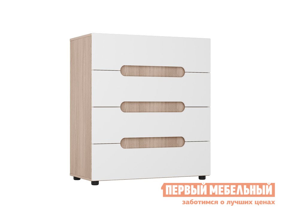 Комод  Палермо С Ясень Шимо светлый / Белый глянец