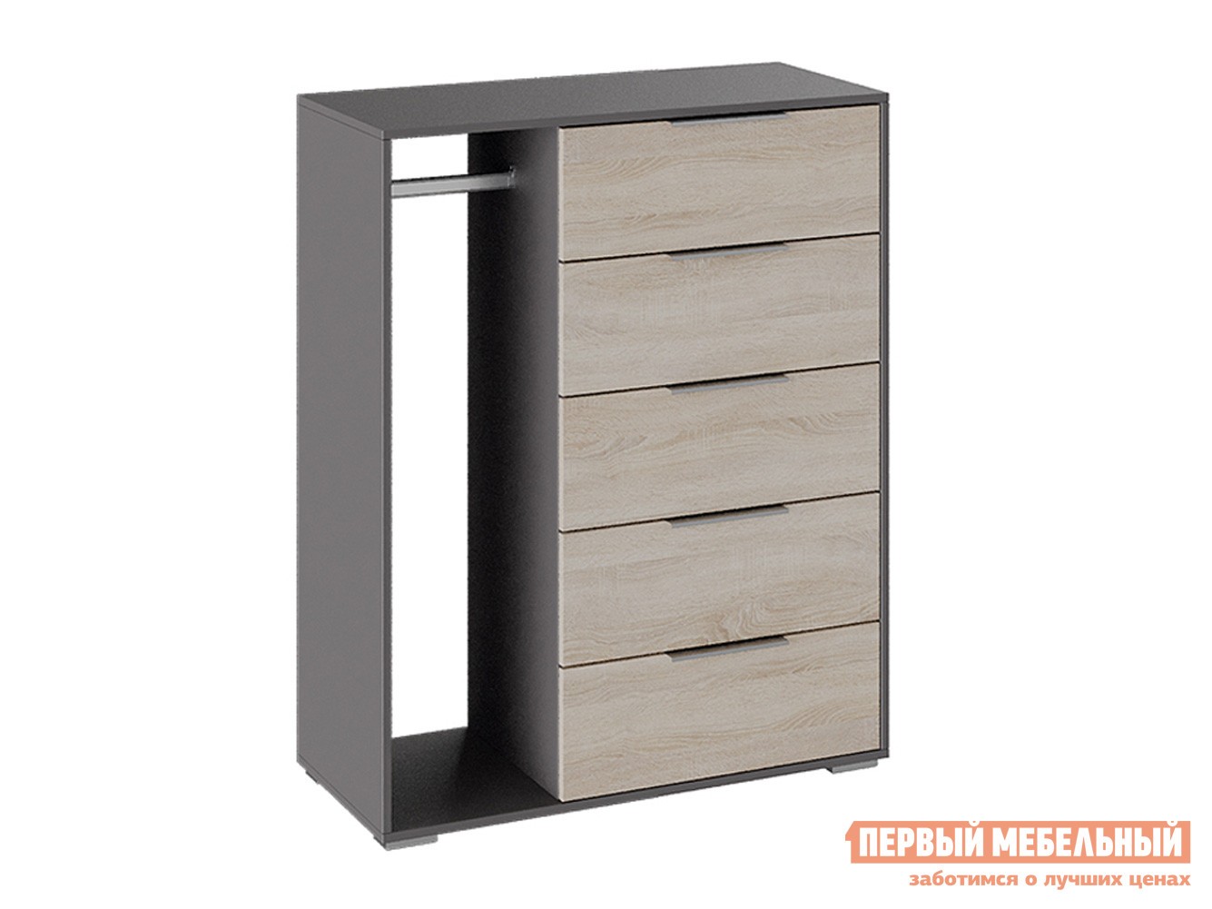 Комод  Нуар Фон серый / Дуб Сонома