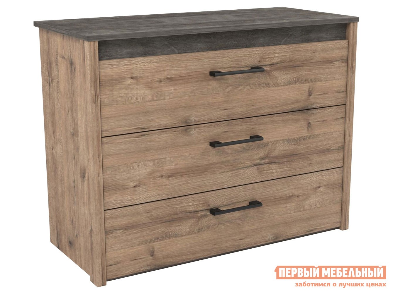 Комод  Денвер Дуб Веллингтон / Камень темный