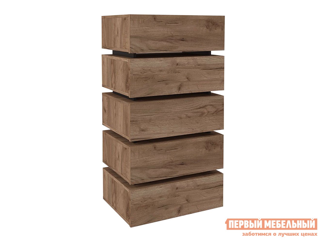 Комод  Натура Дуб табачный Craft / Черный