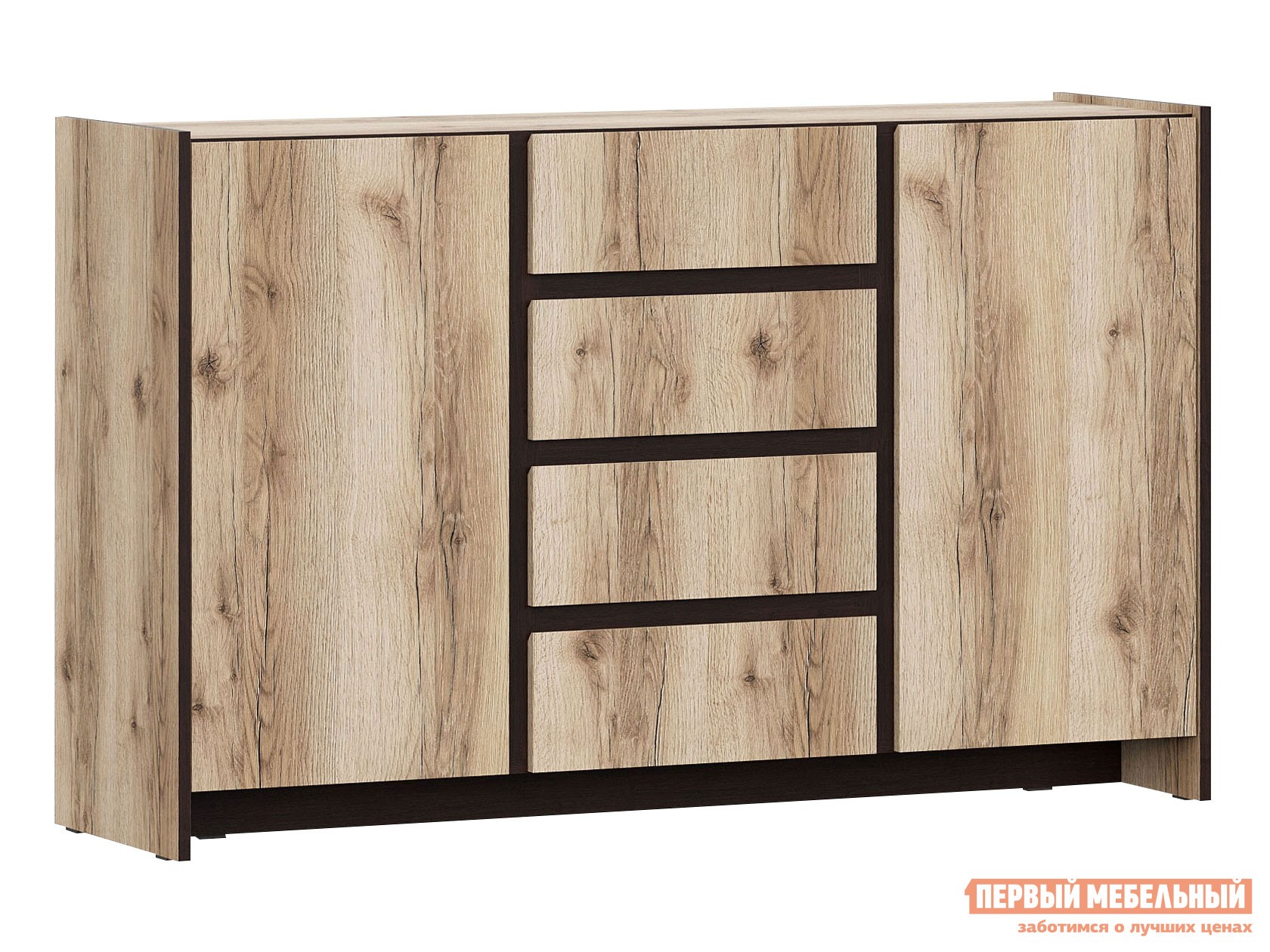 Комод  Прага Дуб Делано / Дуб Венге