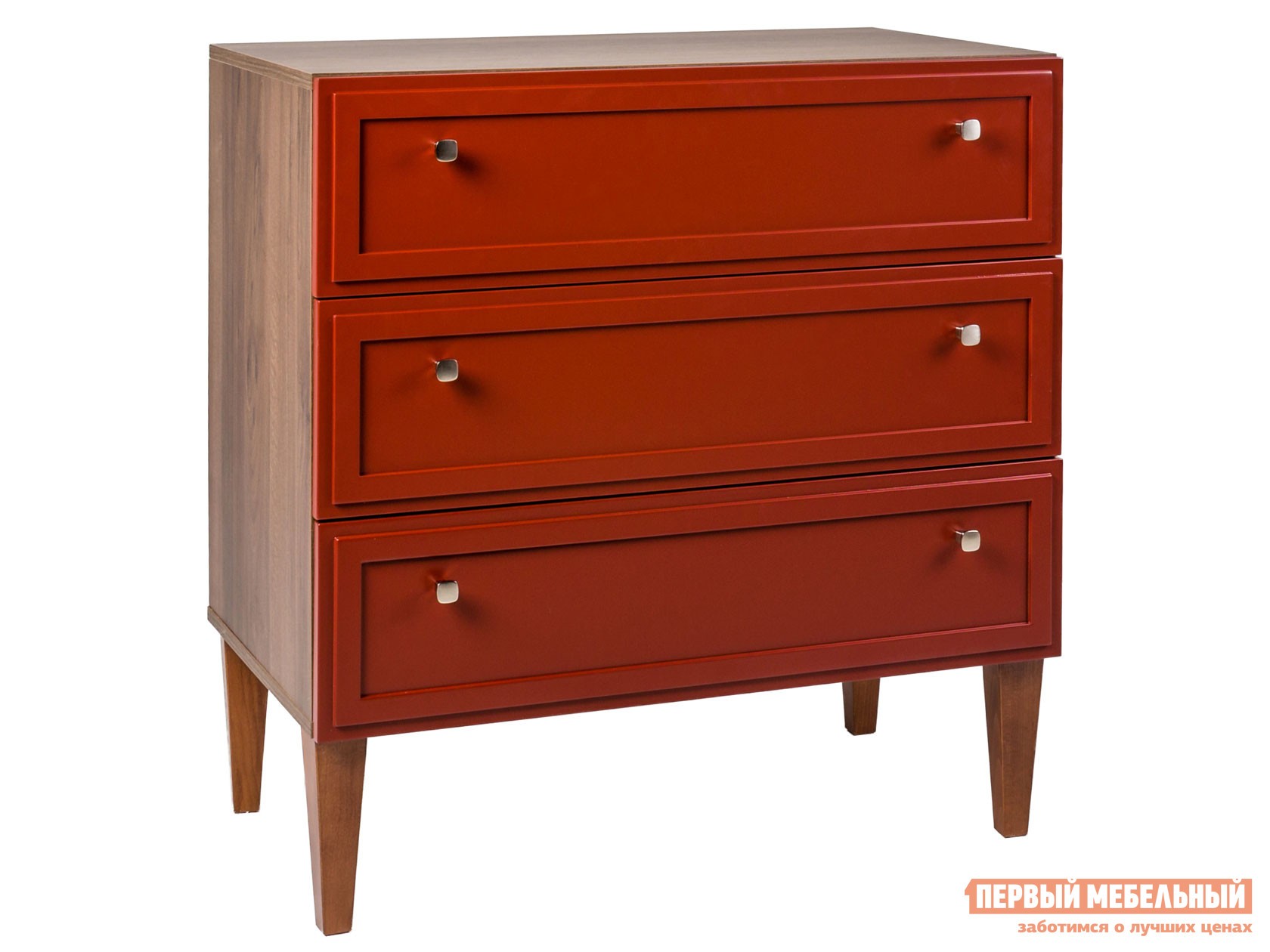 Комод  Нортон Орех табак / Кармин