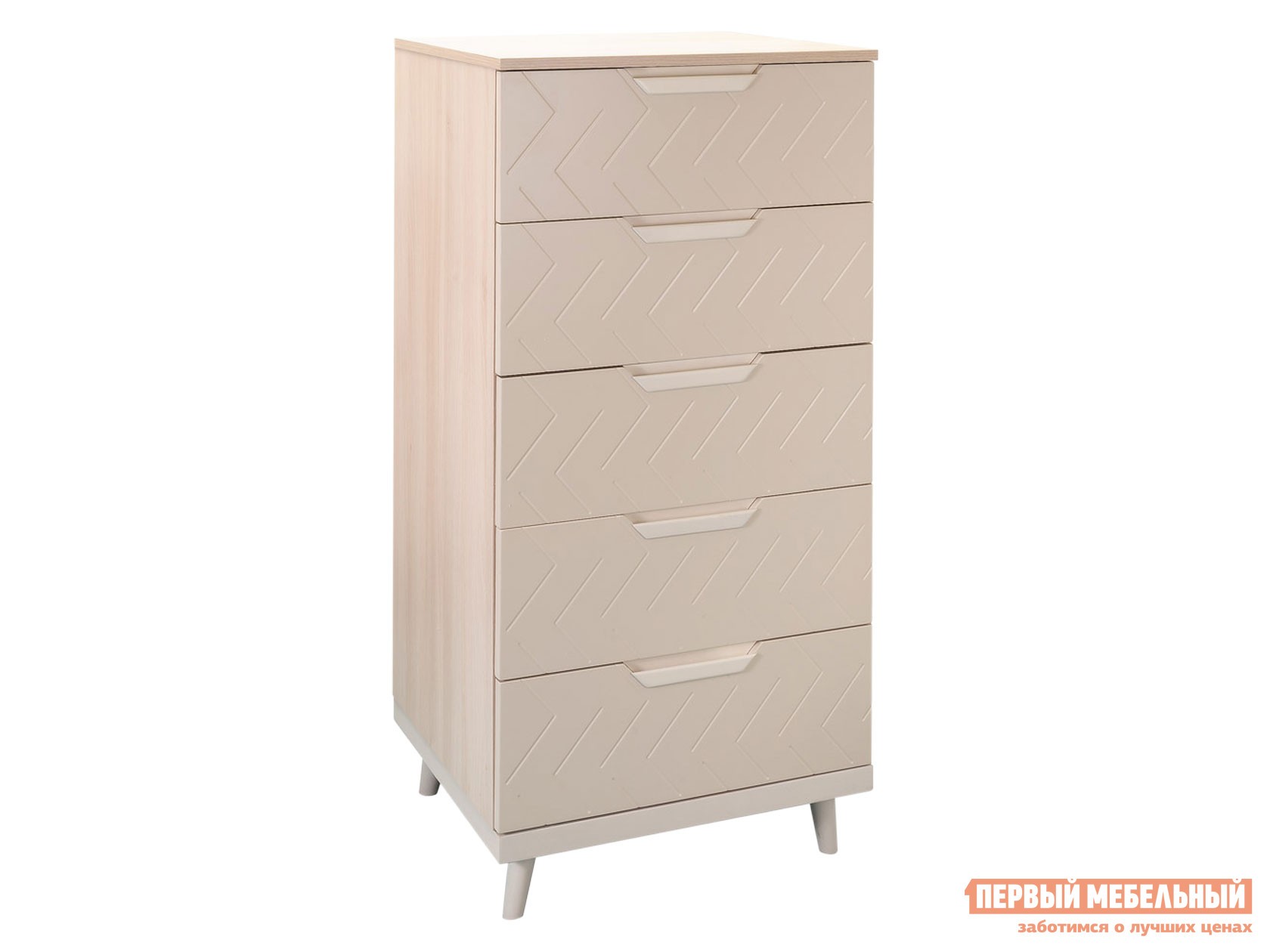 Комод  Сканди Акация Лэйклэнд / Жемчужно-белый