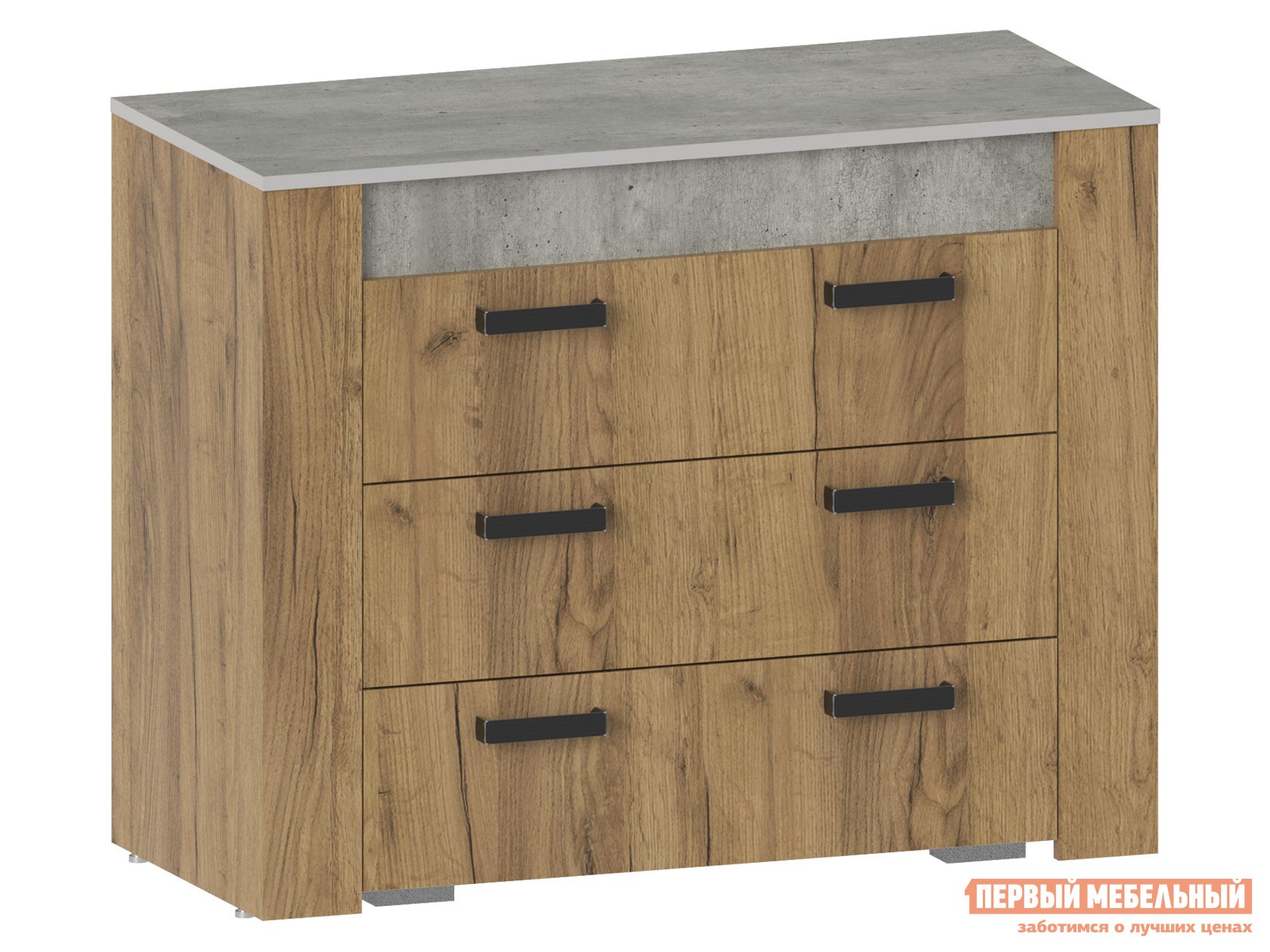 Комод  Трамп Дуб Крафт / Метрополитан Грей