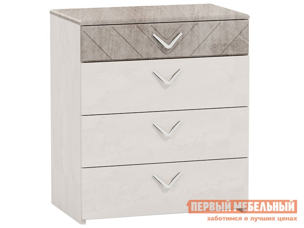 Комод  Амелия Шелковый камень / Бетон Чикаго беж
