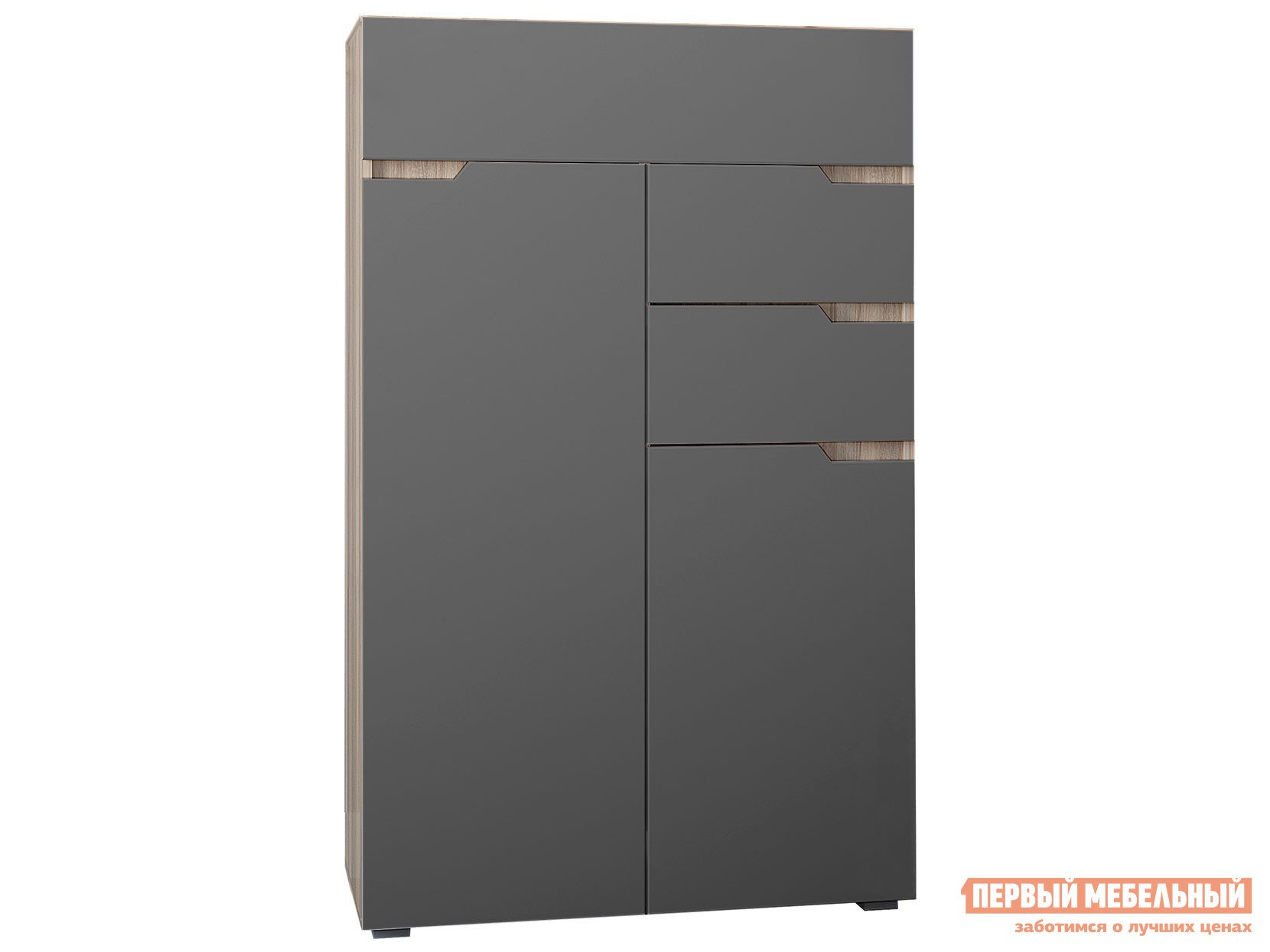 Комод  Анталия Дуб Сонома / Графит Софт