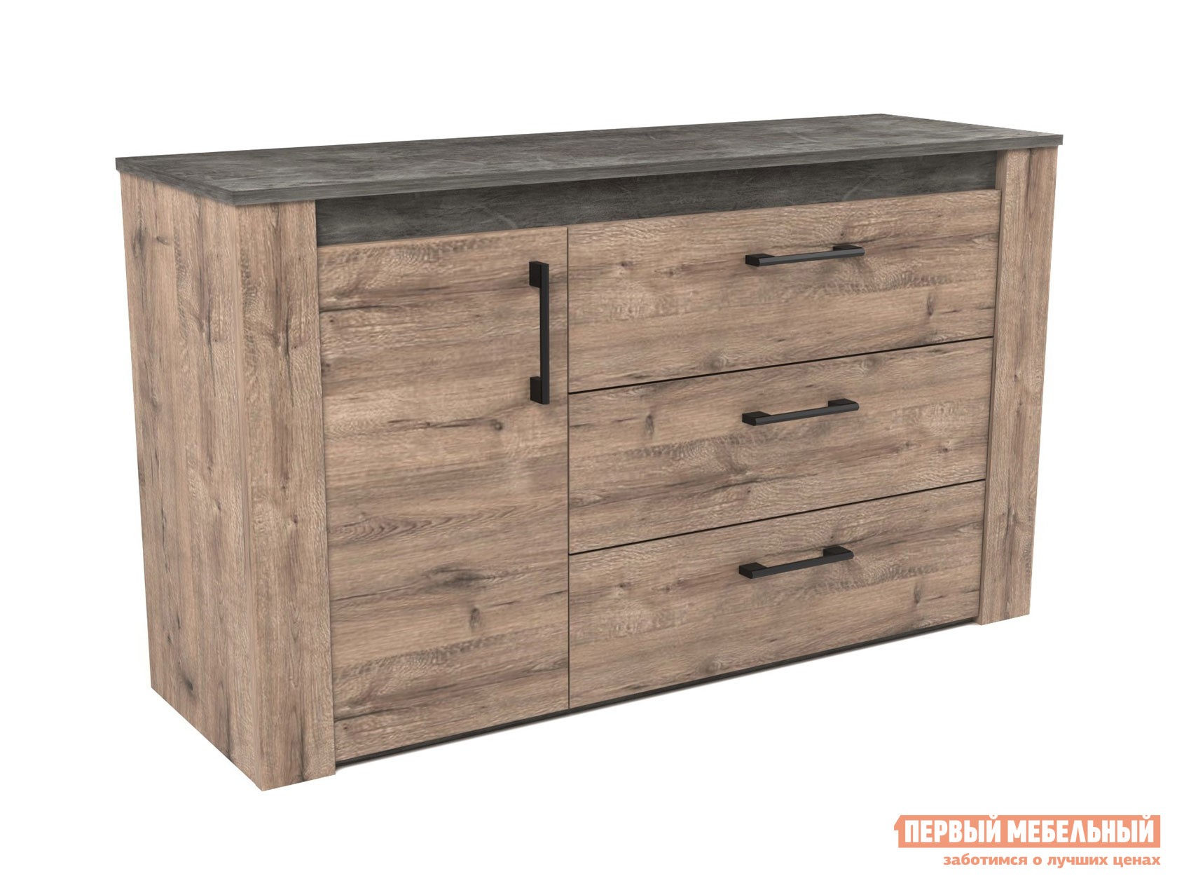 Комод  Денвер Дуб Веллингтон / Камень темный