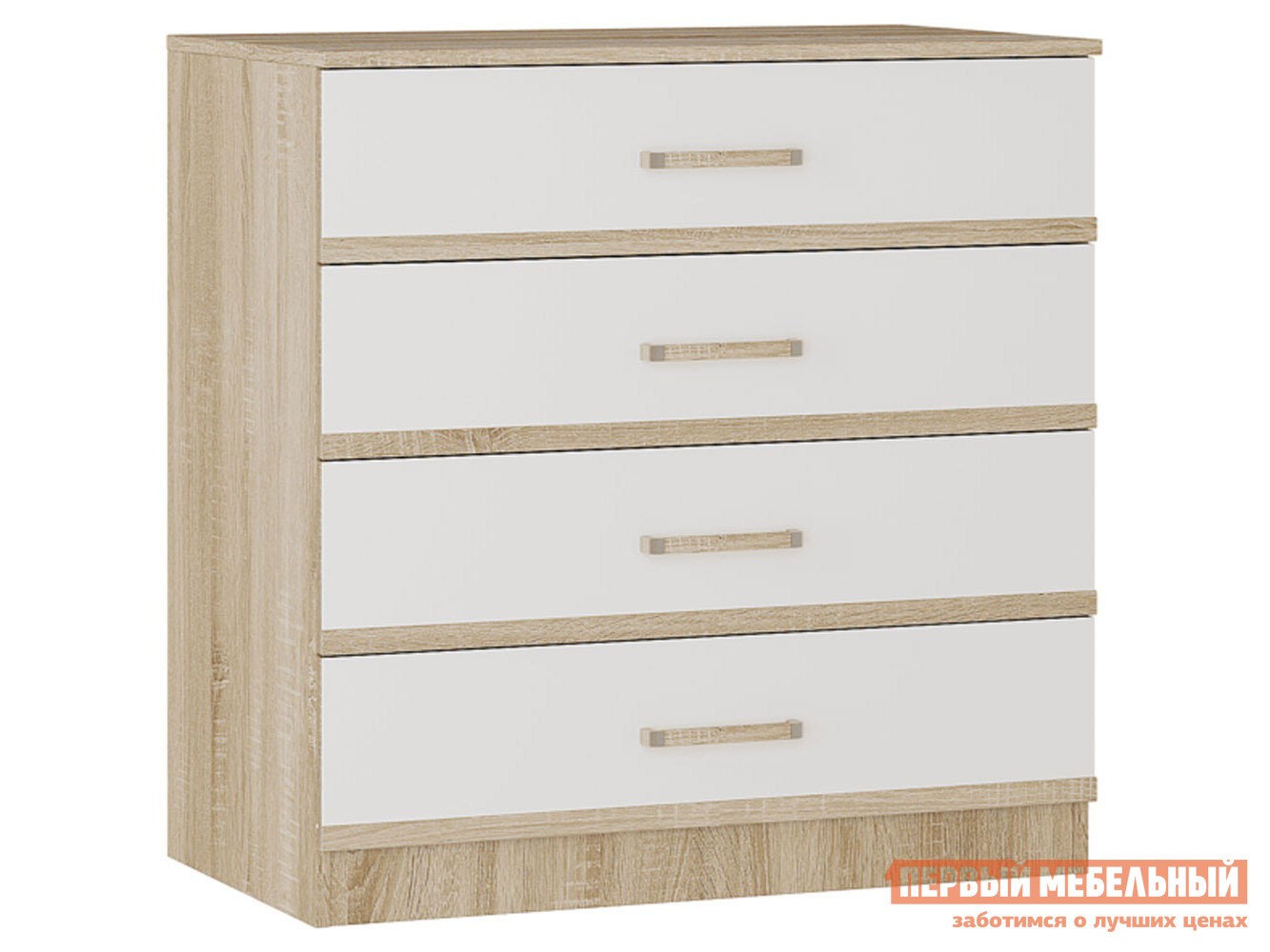 Комод  Сакура Дуб Сонома / Белый