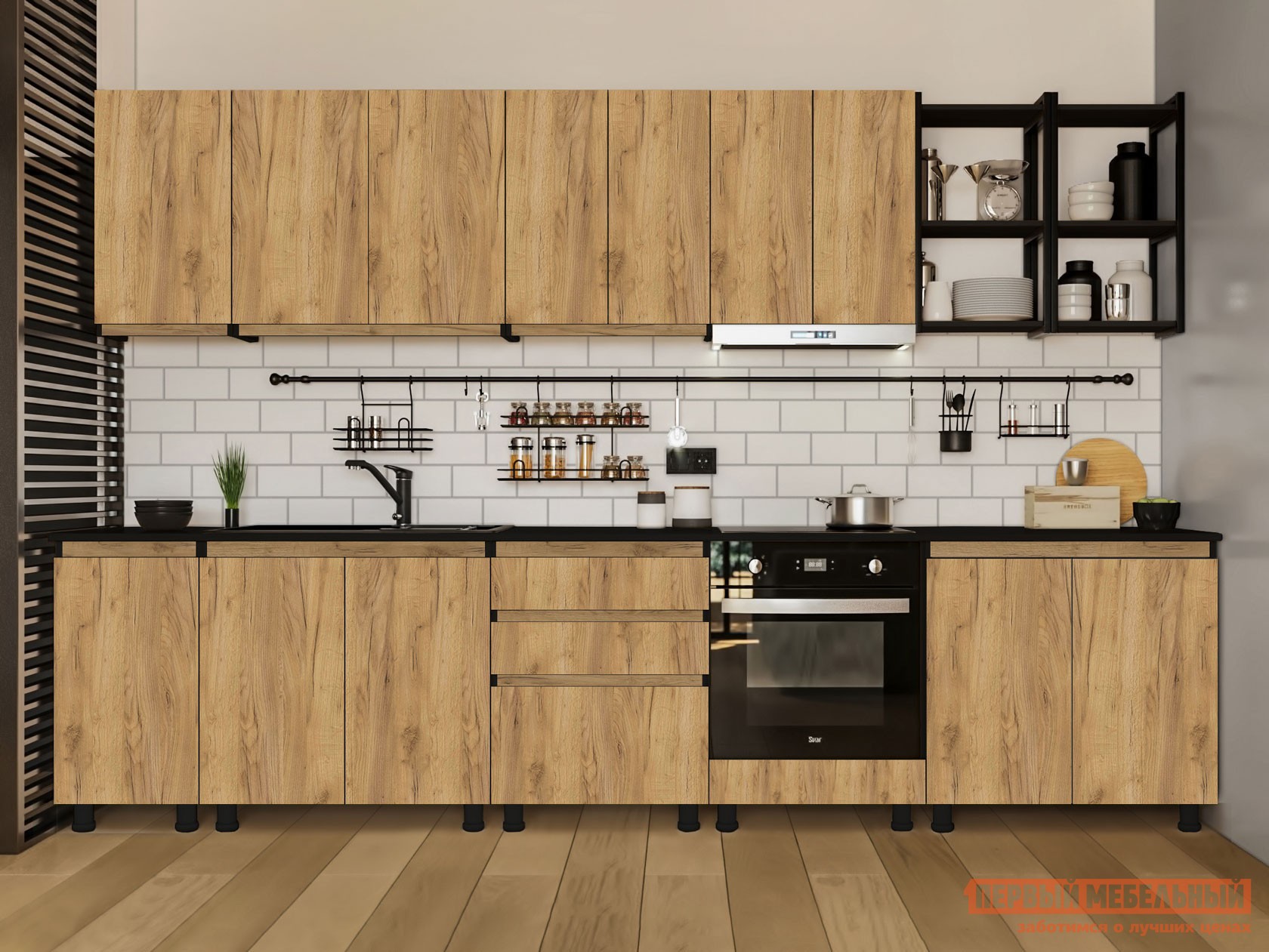 Кухонный гарнитур  Соната 320 см Дуб золотой