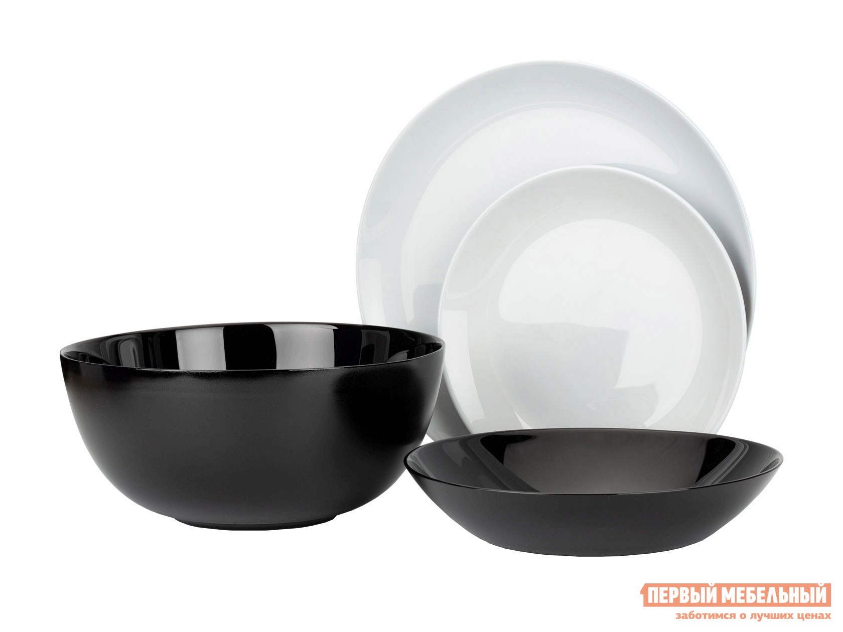 Комплект столовой посуды  Дивали Гранит 19 предметов Стекло