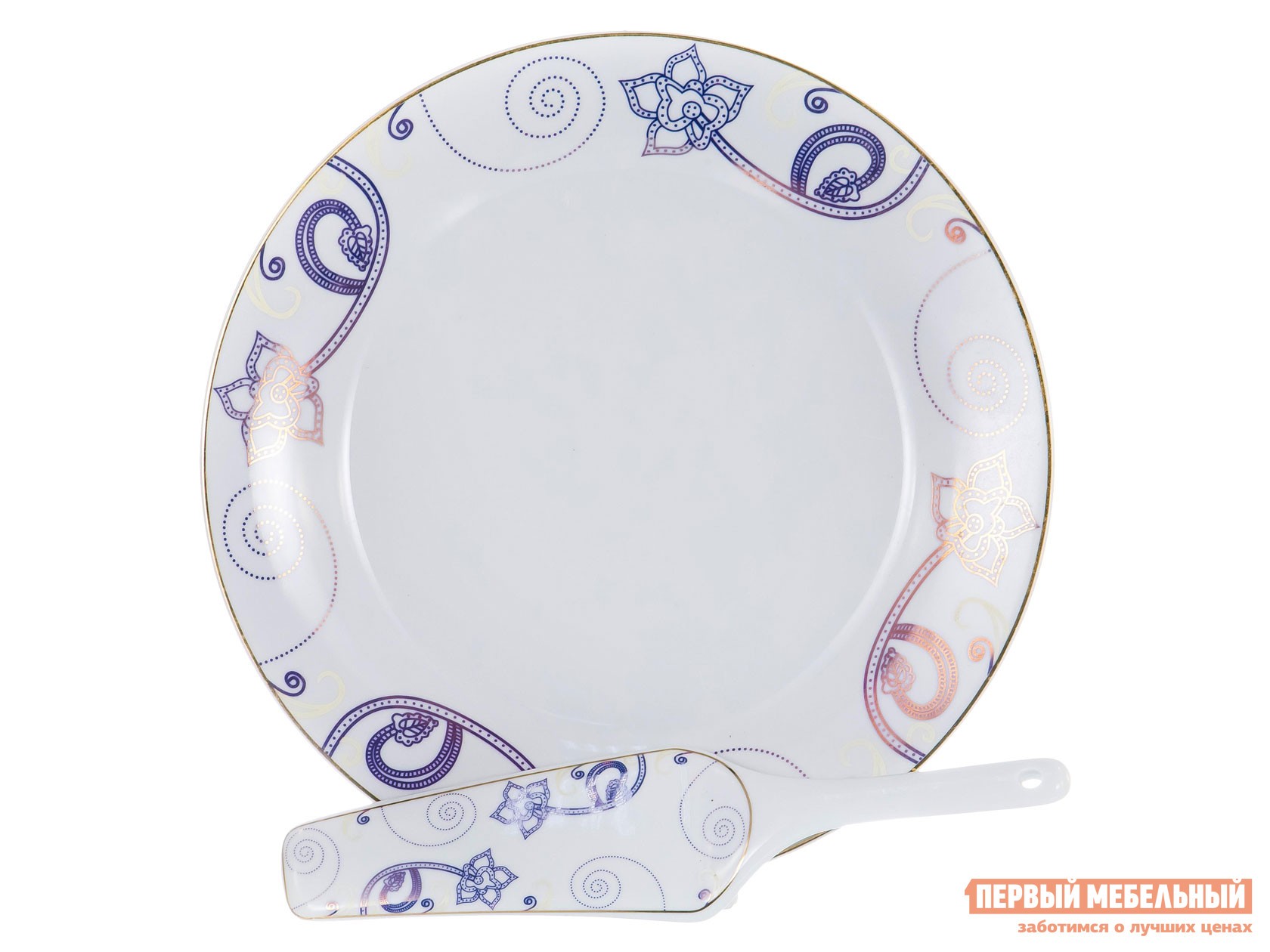 Комплект столовой посуды  Алия 2 предмета Белый, фарфор