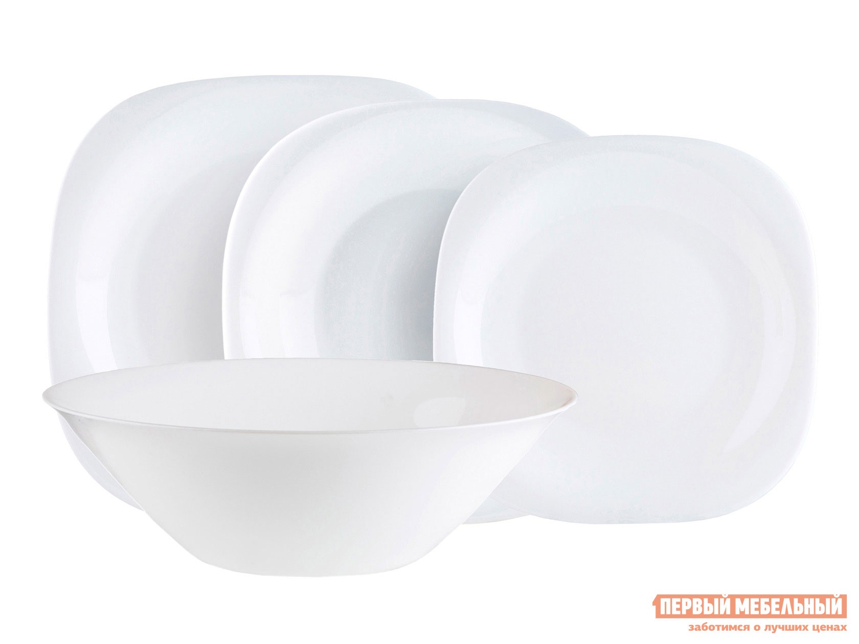 Комплект столовой посуды  Карин Белый 19 предметов Белый