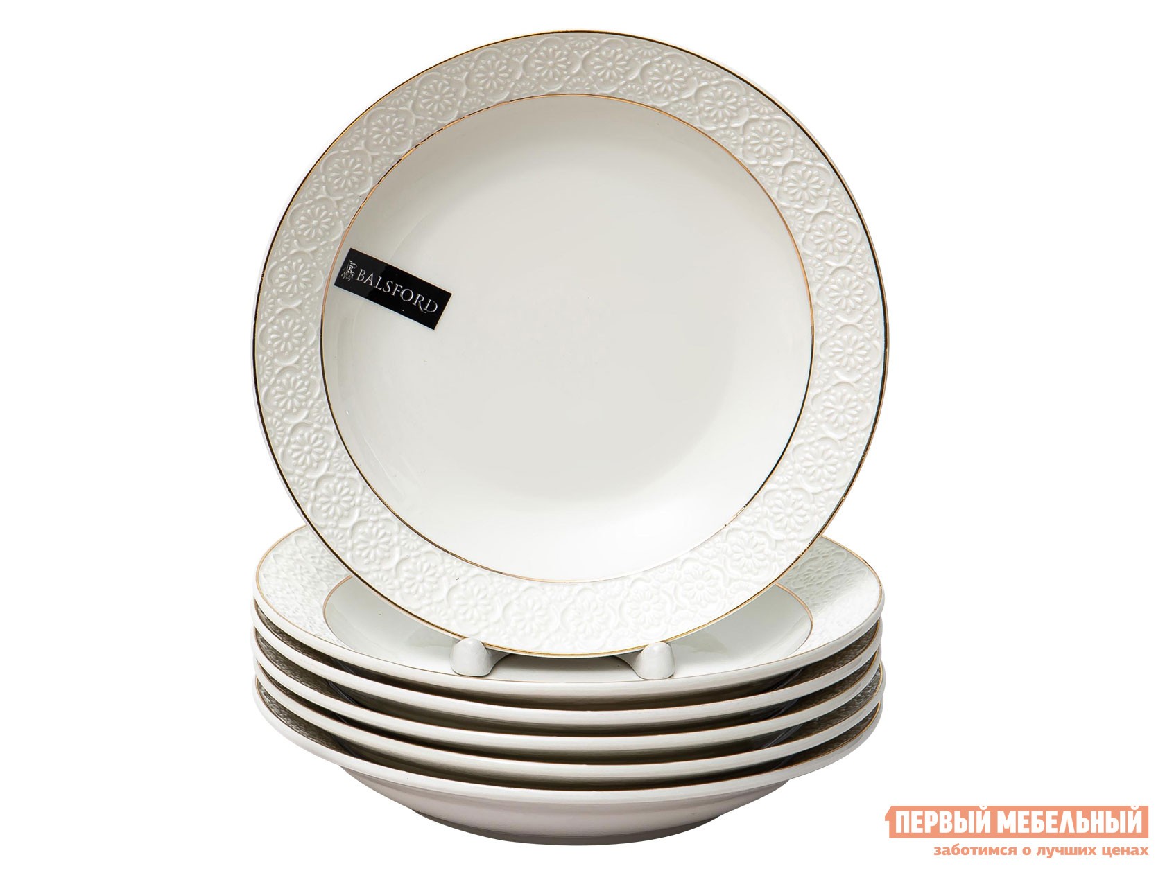 Комплект столовой посуды  Астерия 6 предметов Белый, фарфор