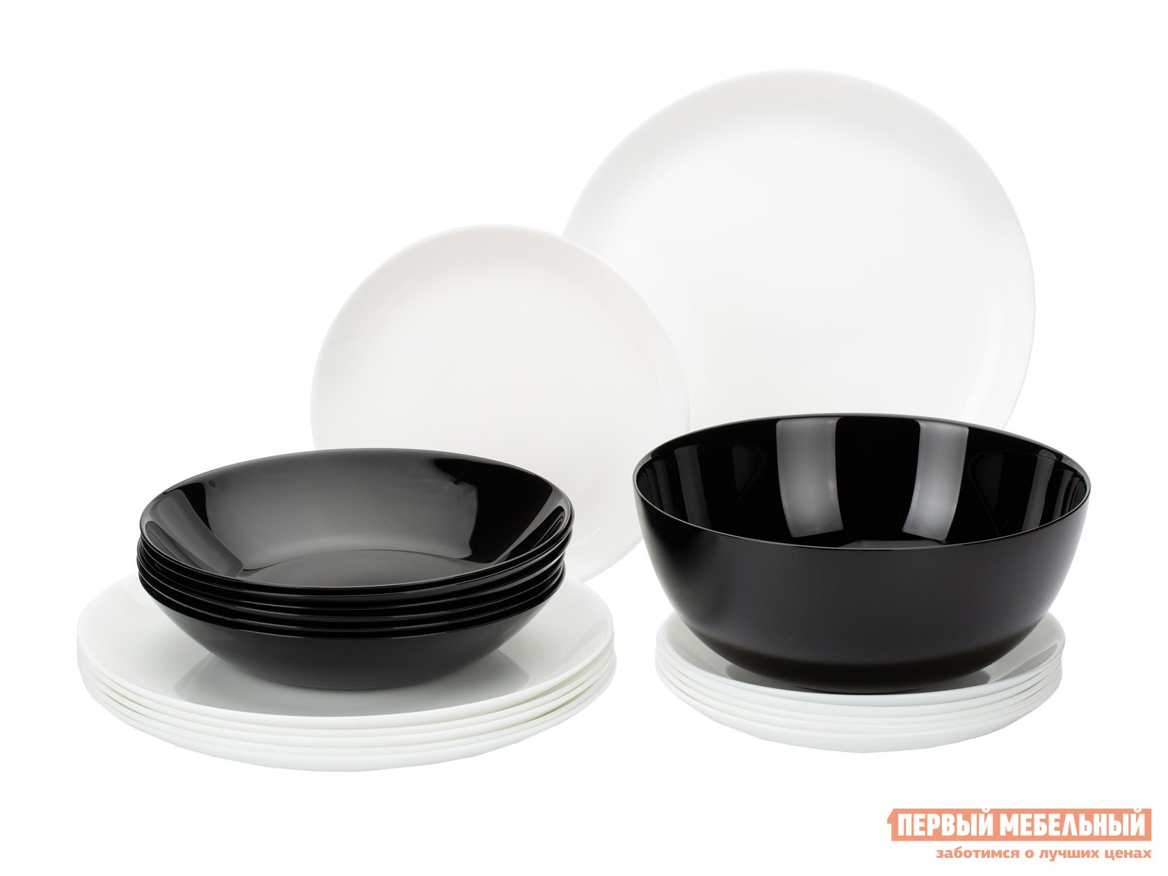 Комплект столовой посуды  Дивали 19 предметов Стекло