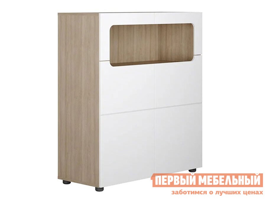 Детский комод  Палермо Юниор Ясень Шимо светлый / Белый глянец