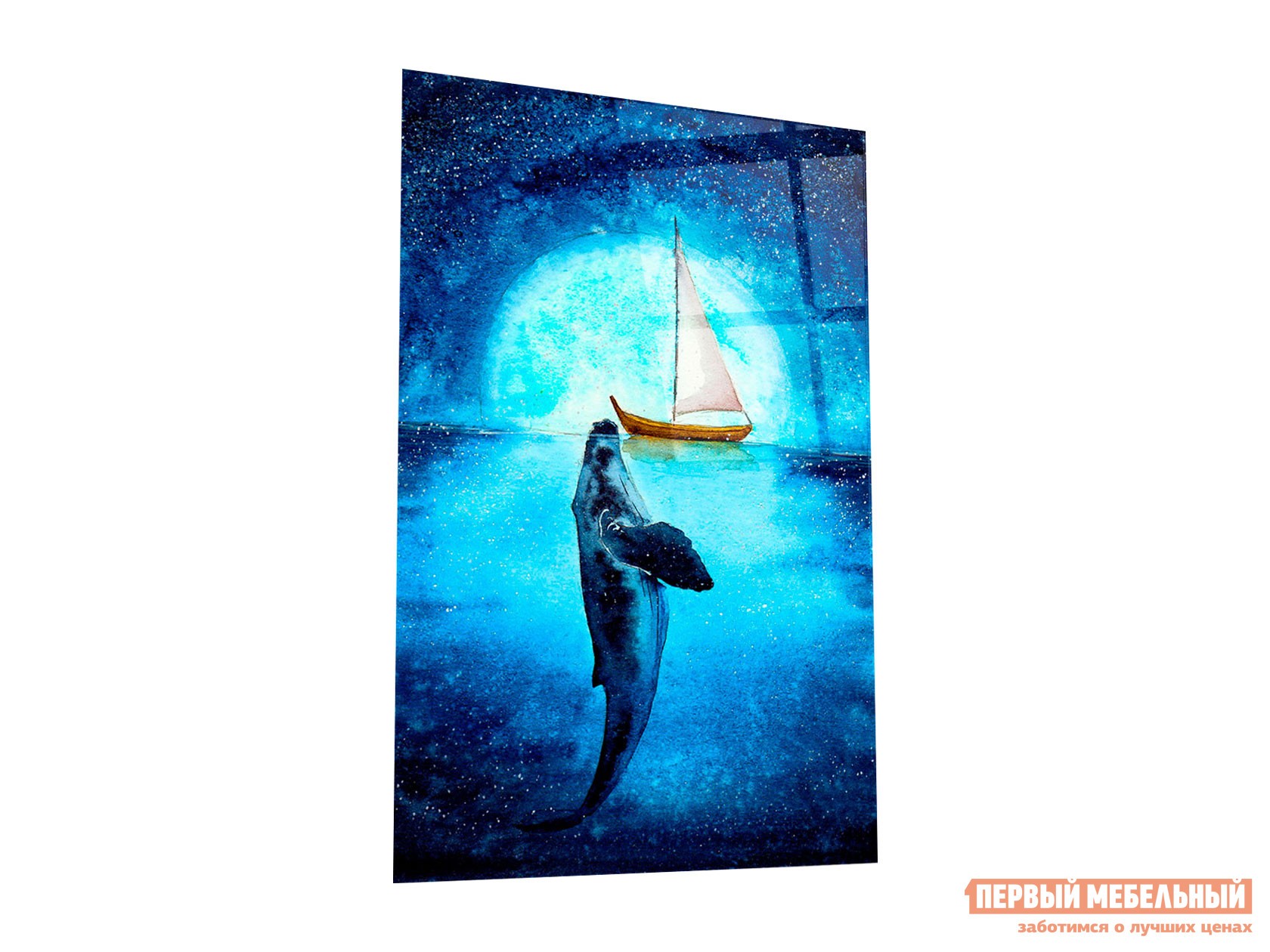 Картина  Танцующий кит Стекло