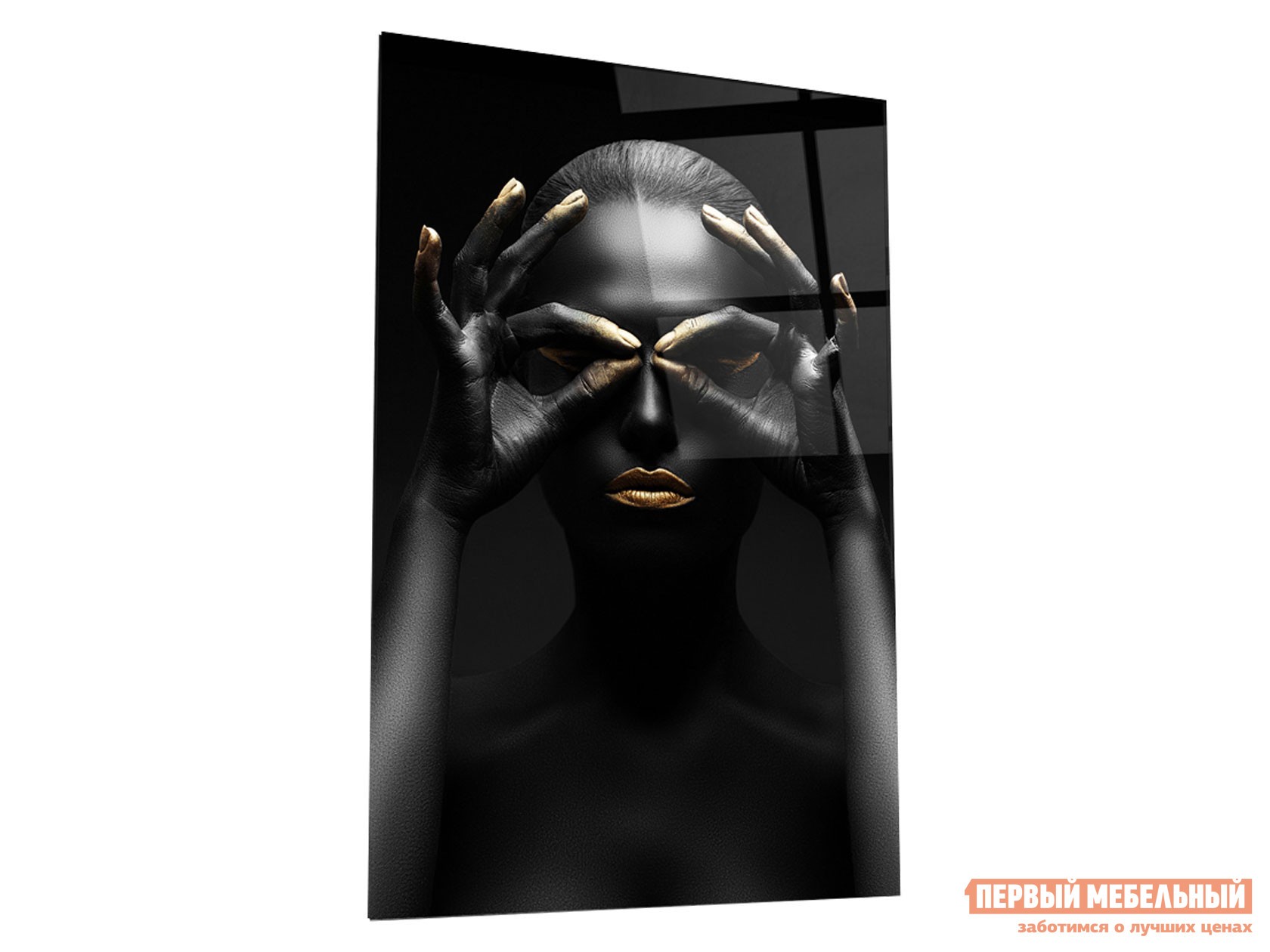 Картина  Золотая девушка Стекло