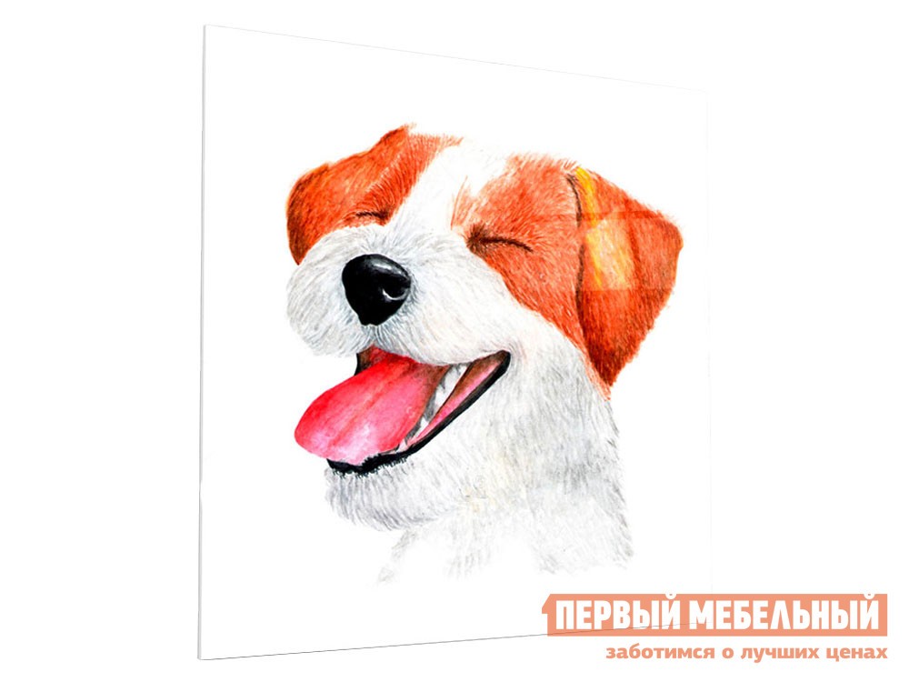 Картина  Веселая собака Стекло