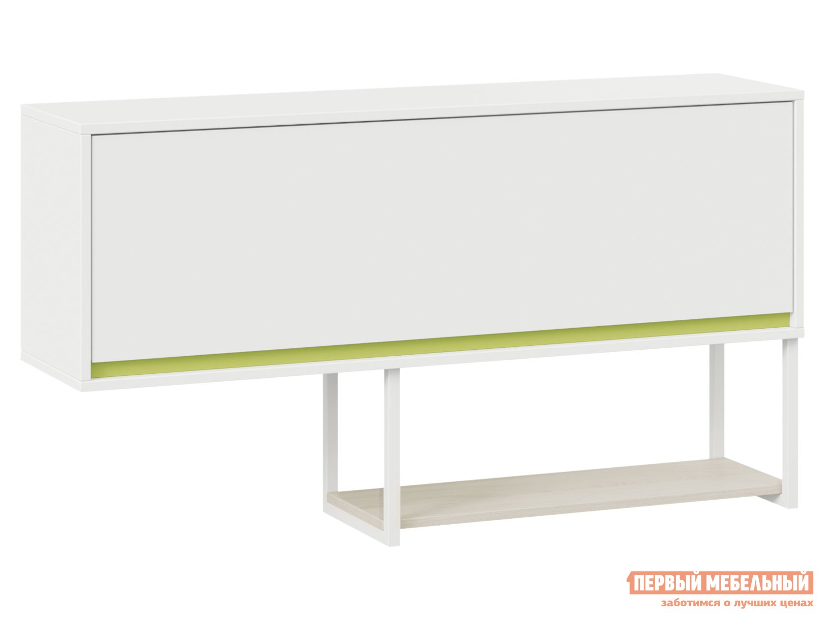 Детская полка  Сканди Дуб Гарден / Белый / Зеленый