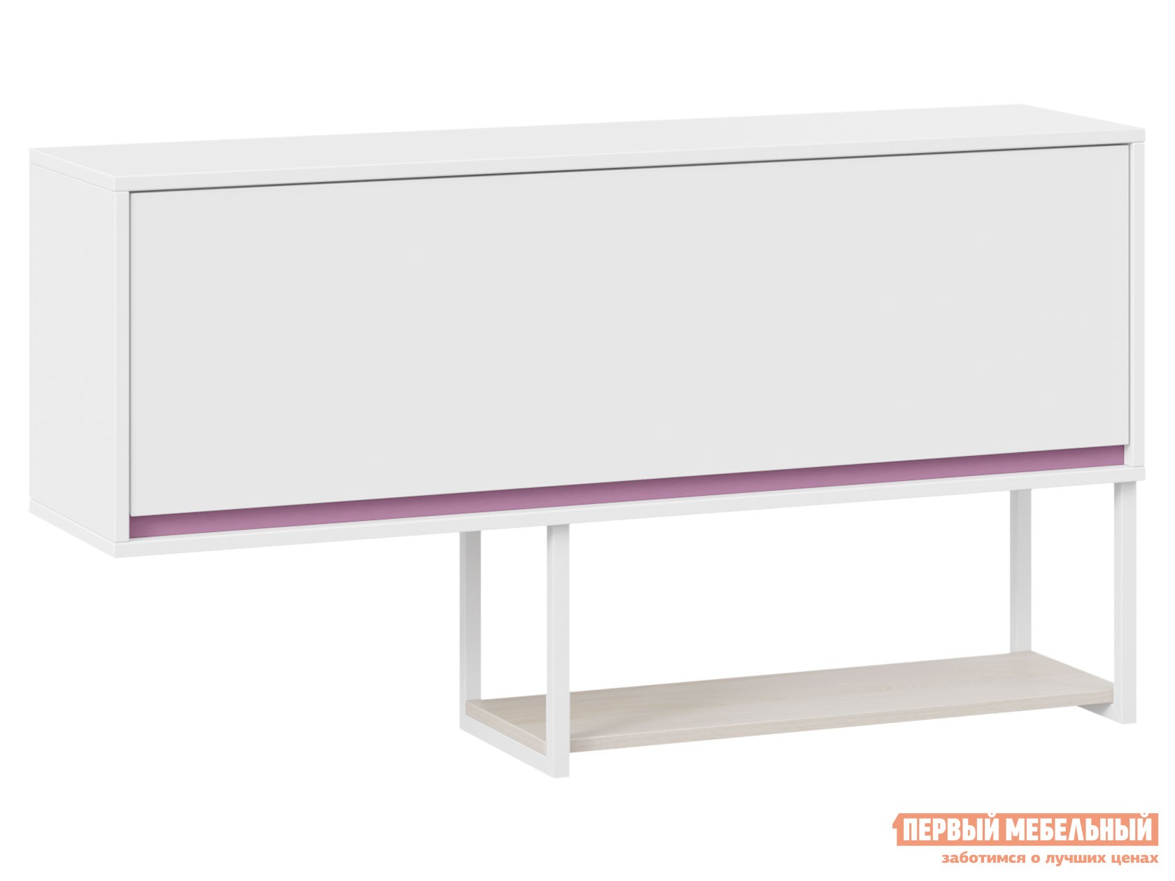 Детская полка  Сканди Дуб Гарден / Белый / Лиловый