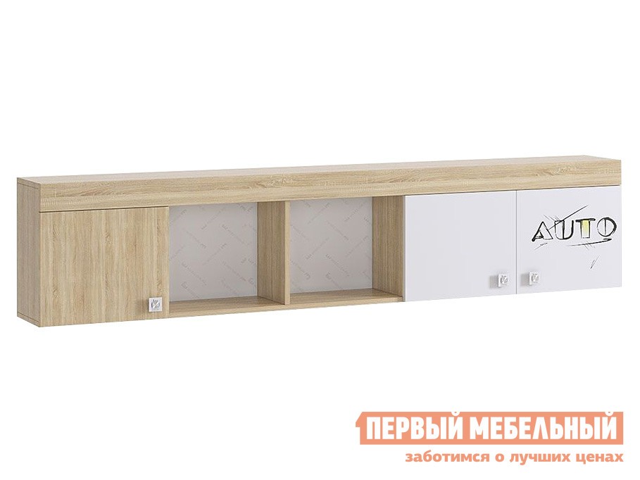 Детская полка  Форсаж Дуб Сонома / Белый