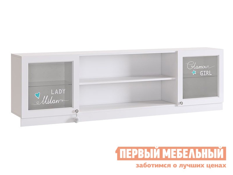 Детская полка  Гламур Белый / Белый глянец