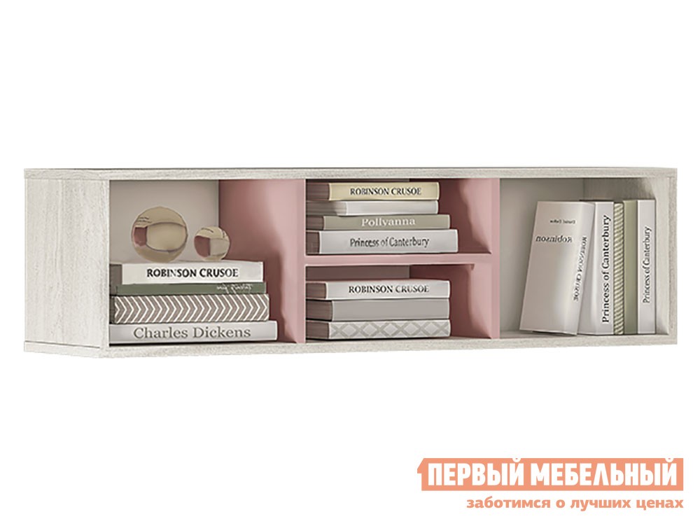 Детская полка  Малибу Ясень белый / Айскрим