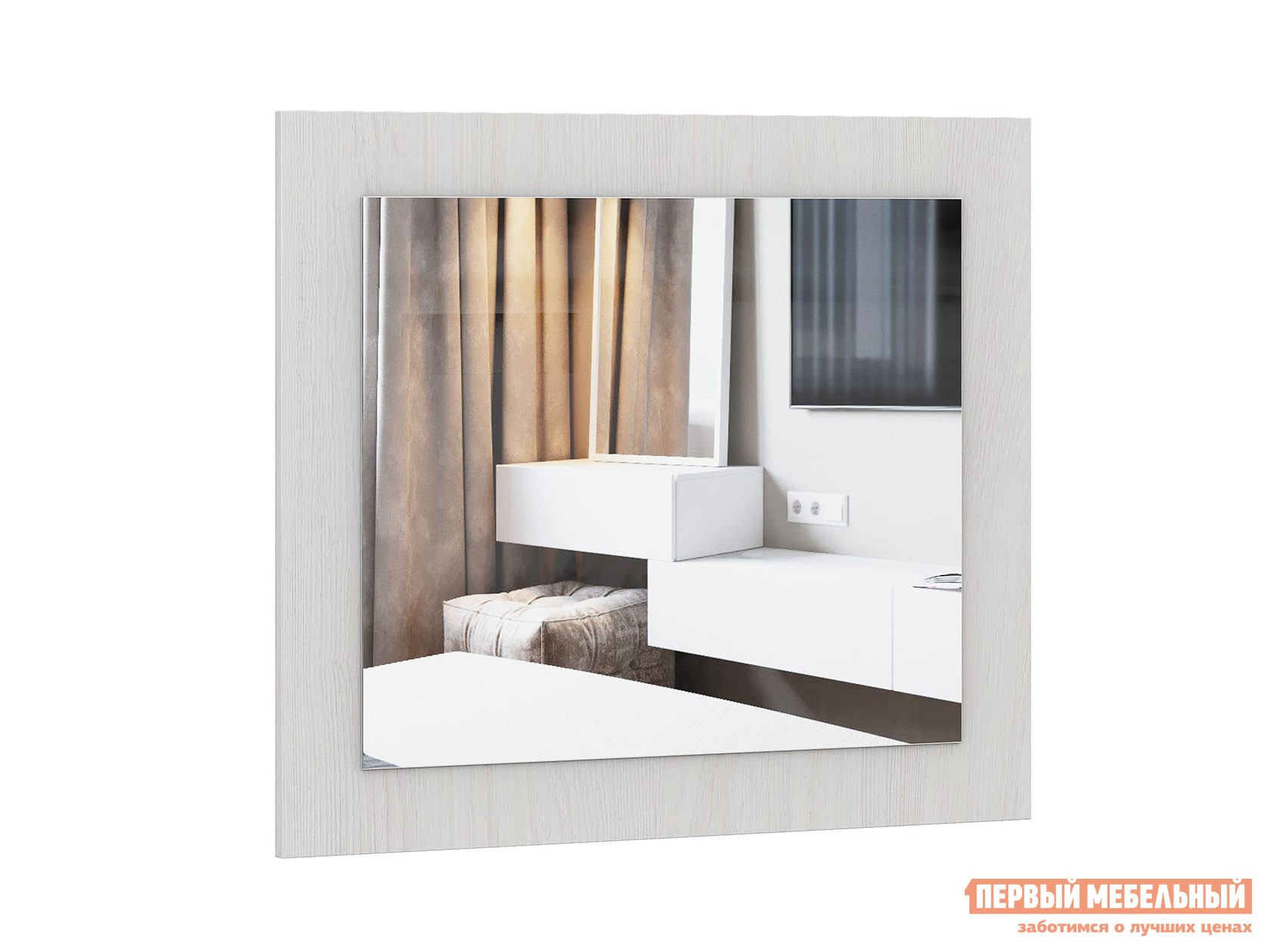 Настенное зеркало  Гамма Ясень Анкор светлый