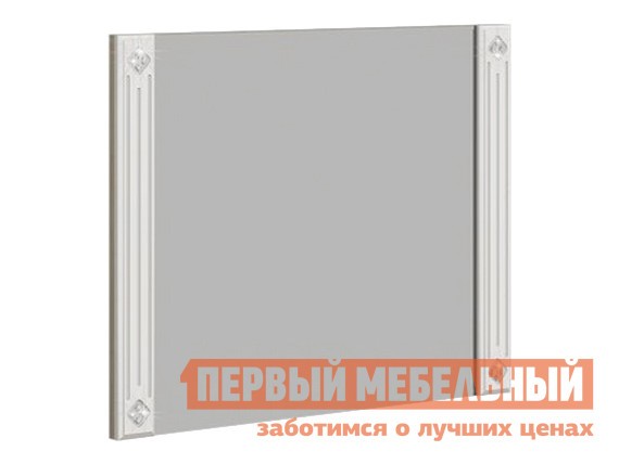 Настенное зеркало  Бьянка Дуб Сонома светлый / Белый глянец