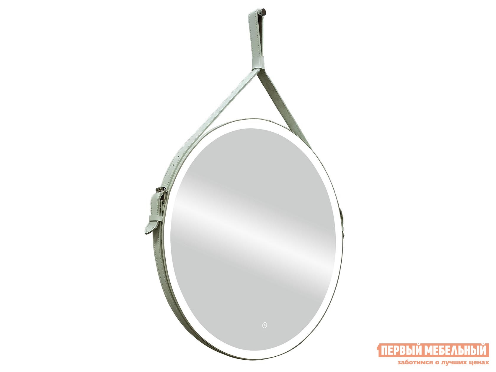 Настенное зеркало  Millenium Led Белый, натуральная кожа