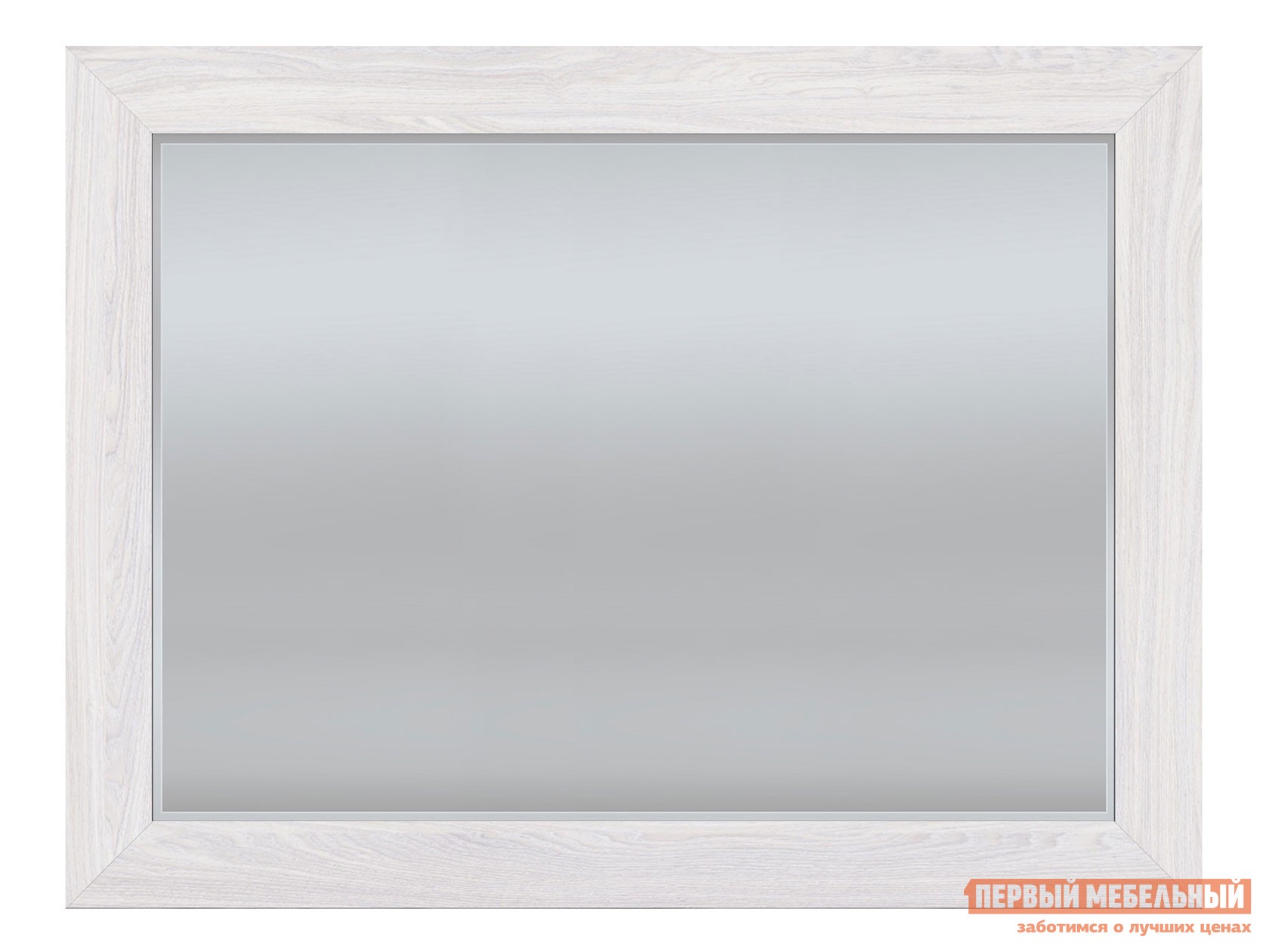 Настенное зеркало  Парма Нео 22 Ясень Анкор светлый / Экокожа белая