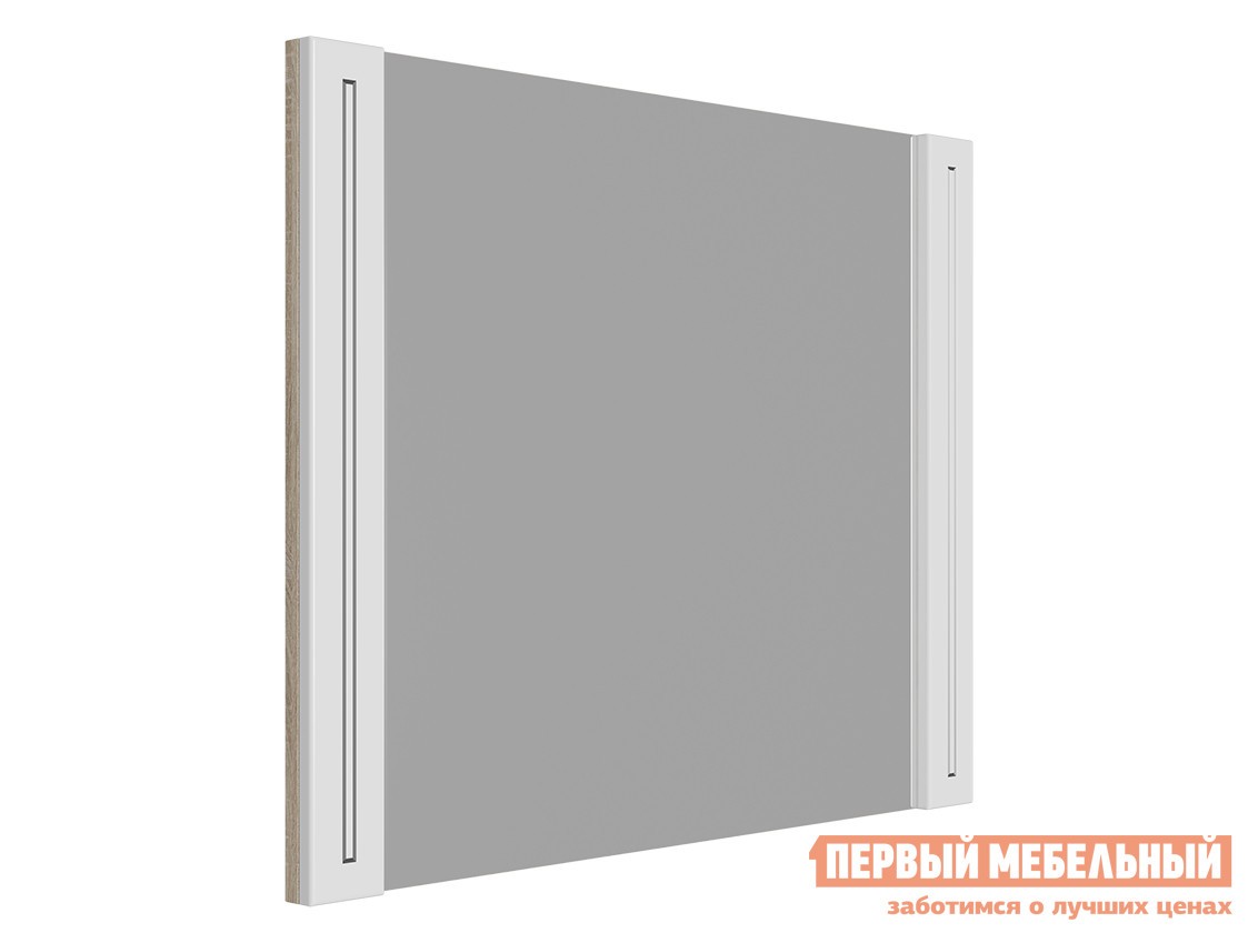 Настенное зеркало  Мадлен С Дуб Сонома светлый / Белый / Серебро