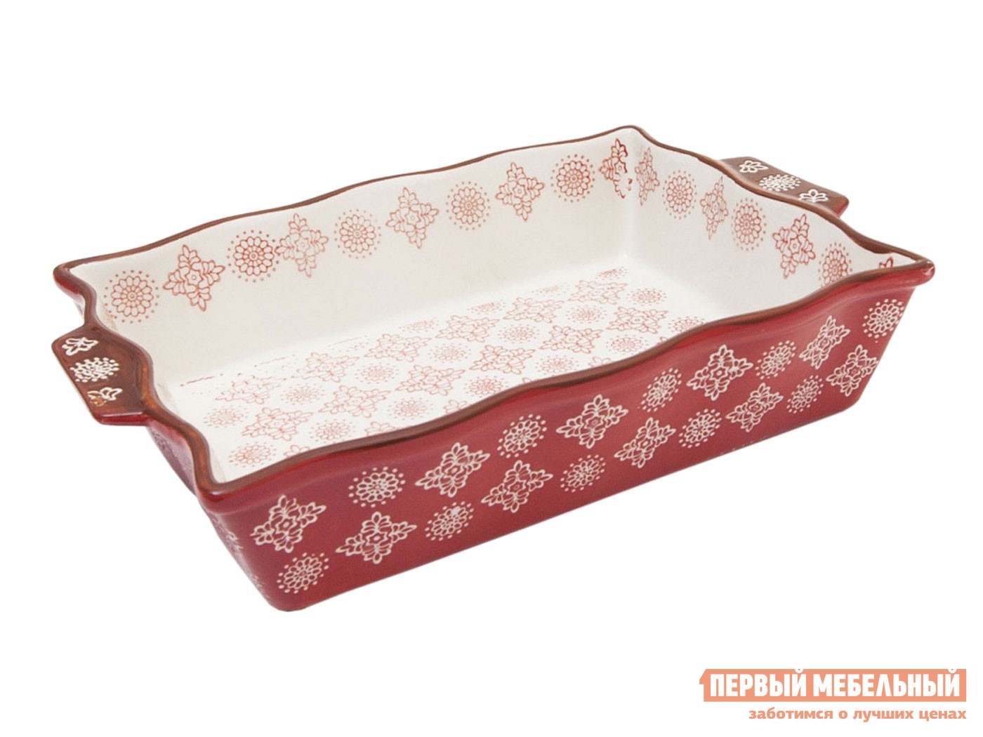 Форма для запекания  Верде Красный с белым узором