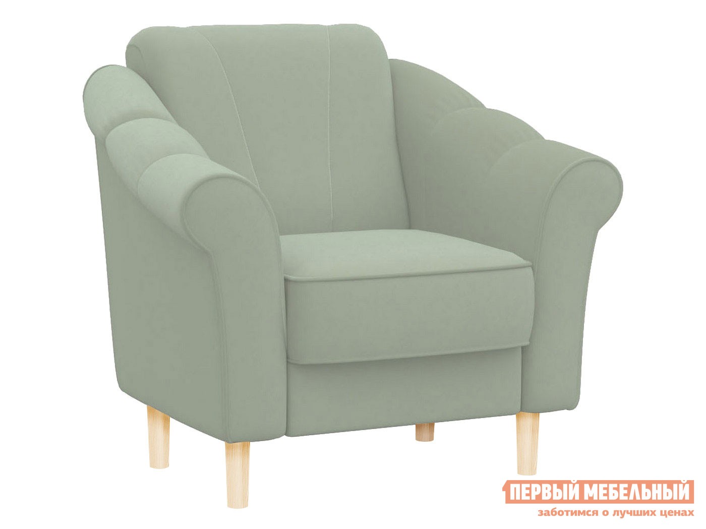 Кресло  Николя Светло-зеленый, велюр