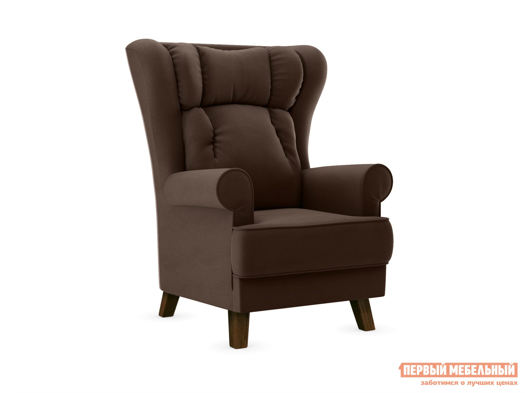 Кресло  Лацио Корица, микровелюр, Орех