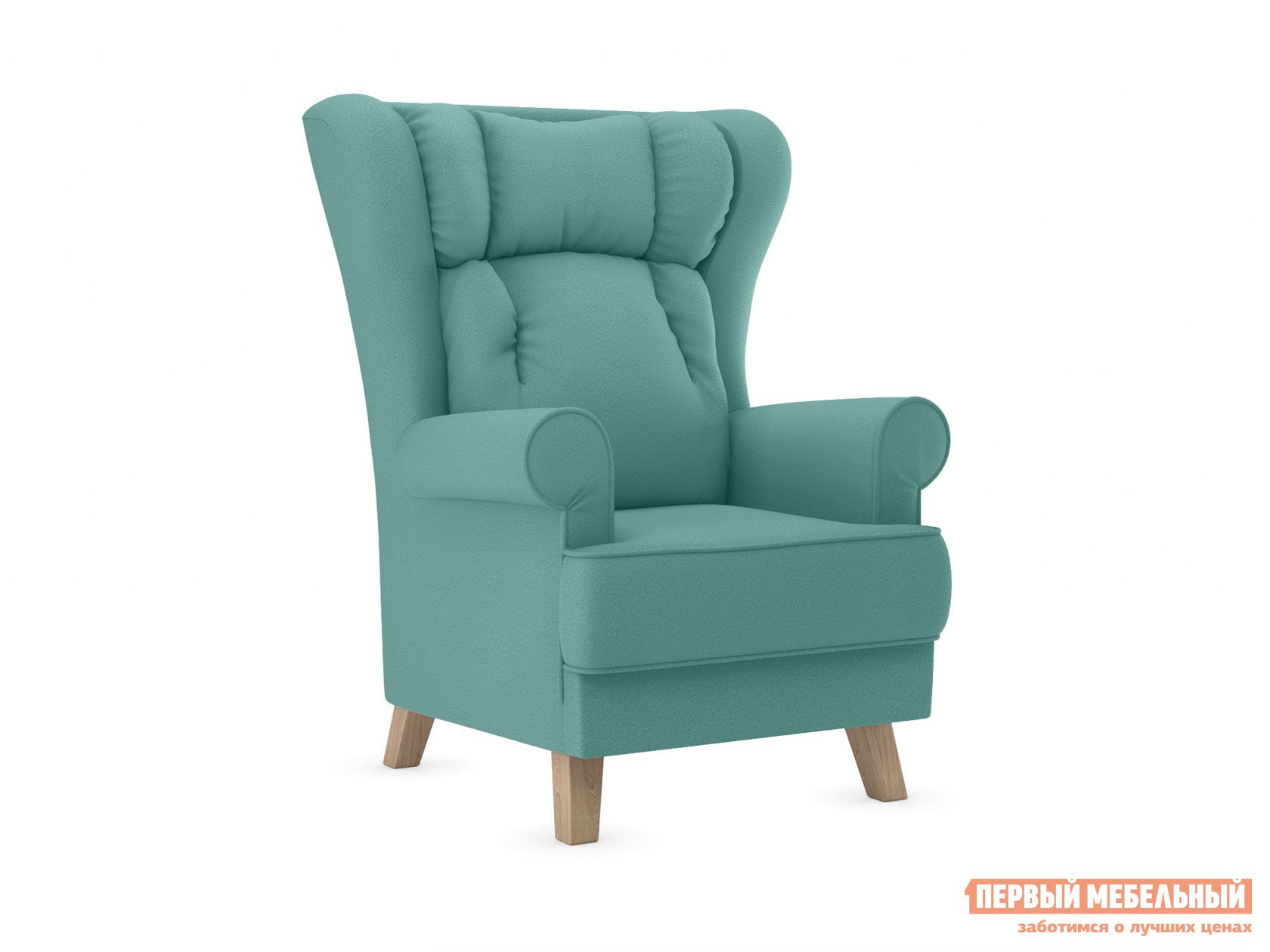 Кресло  Лацио Натуральный, лак, Мята, микровелюр