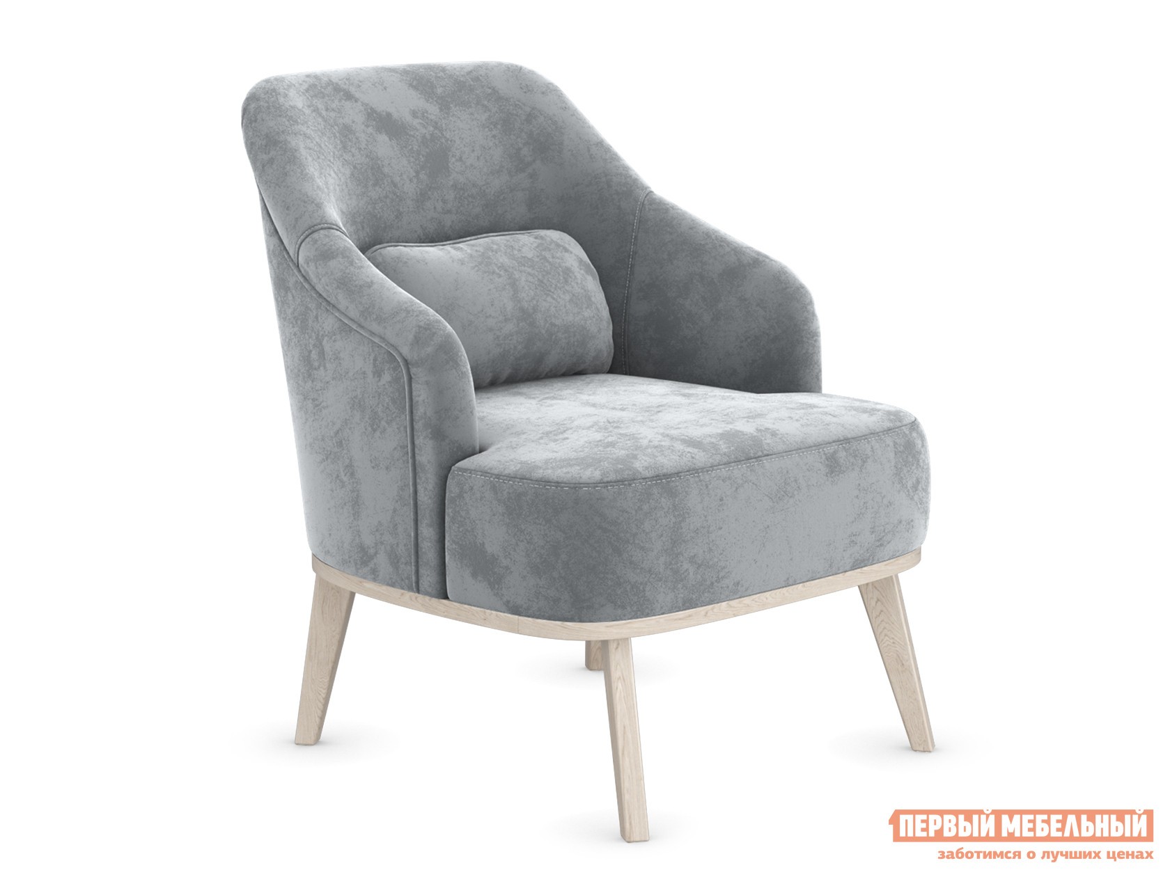 Кресло  Лоренцо Миди Серебро, микровелюр