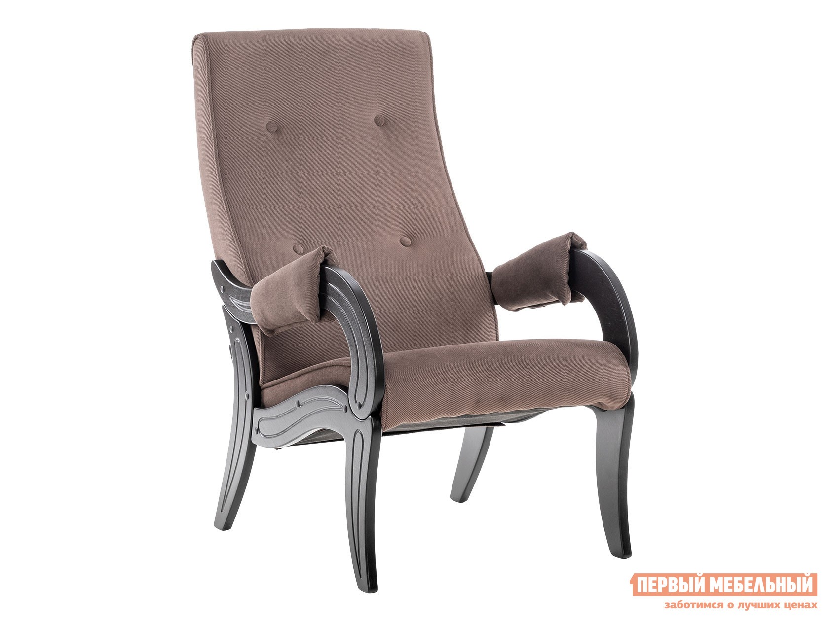 Кресло  Оливия Венге, Коричневый, велюр