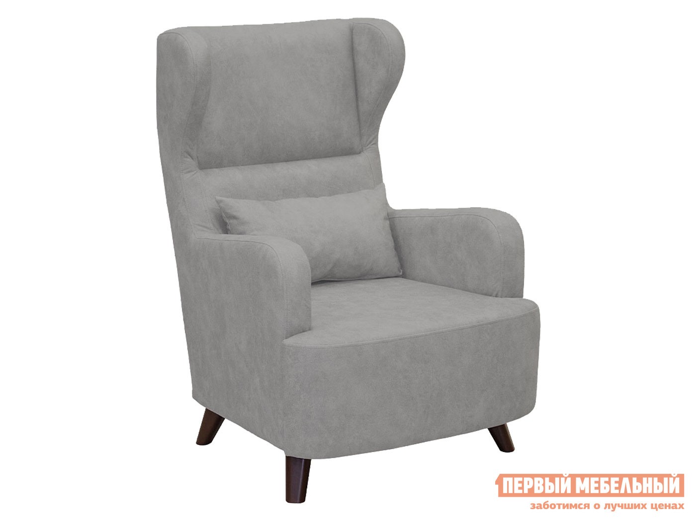Кресло  Меланж Серый, велюр